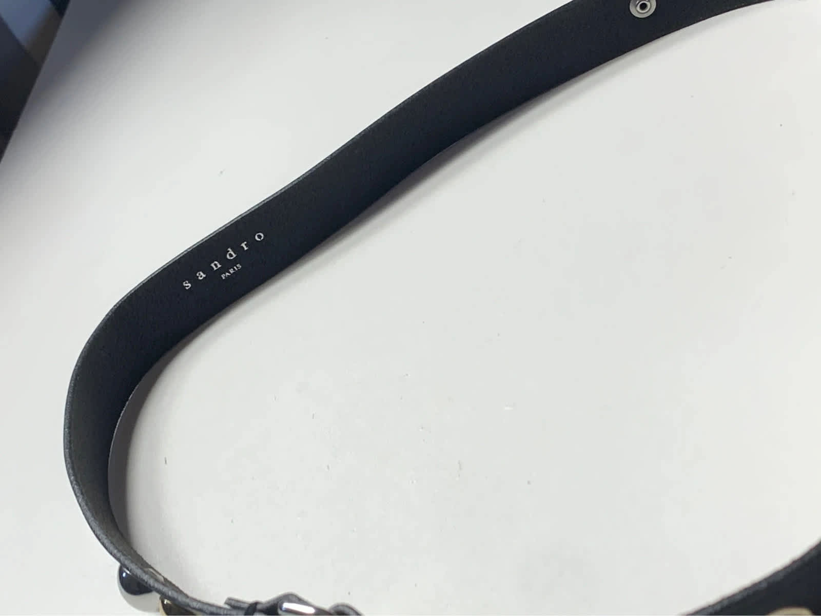 Ceinture noire sandro en cuir vachette 100% cloutée - taille L image 10