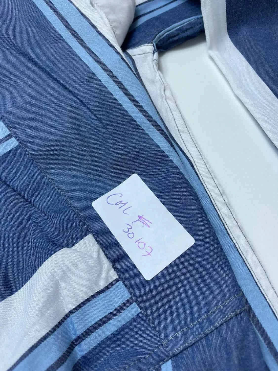 La Martina Chemise Homme Bleu Marine & Blanc Rayée Polo - taille Large image 9