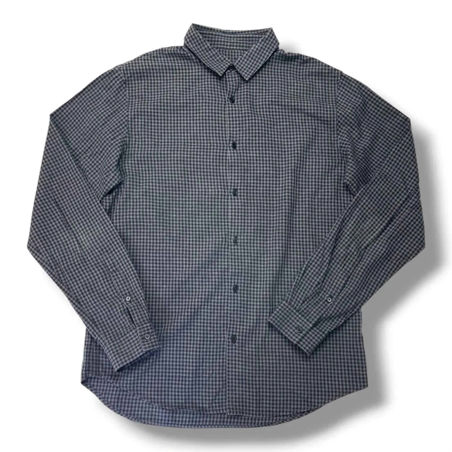 Sandro Paris Chemise Gris & Noir Gingham Manches Longues - taille L image 2