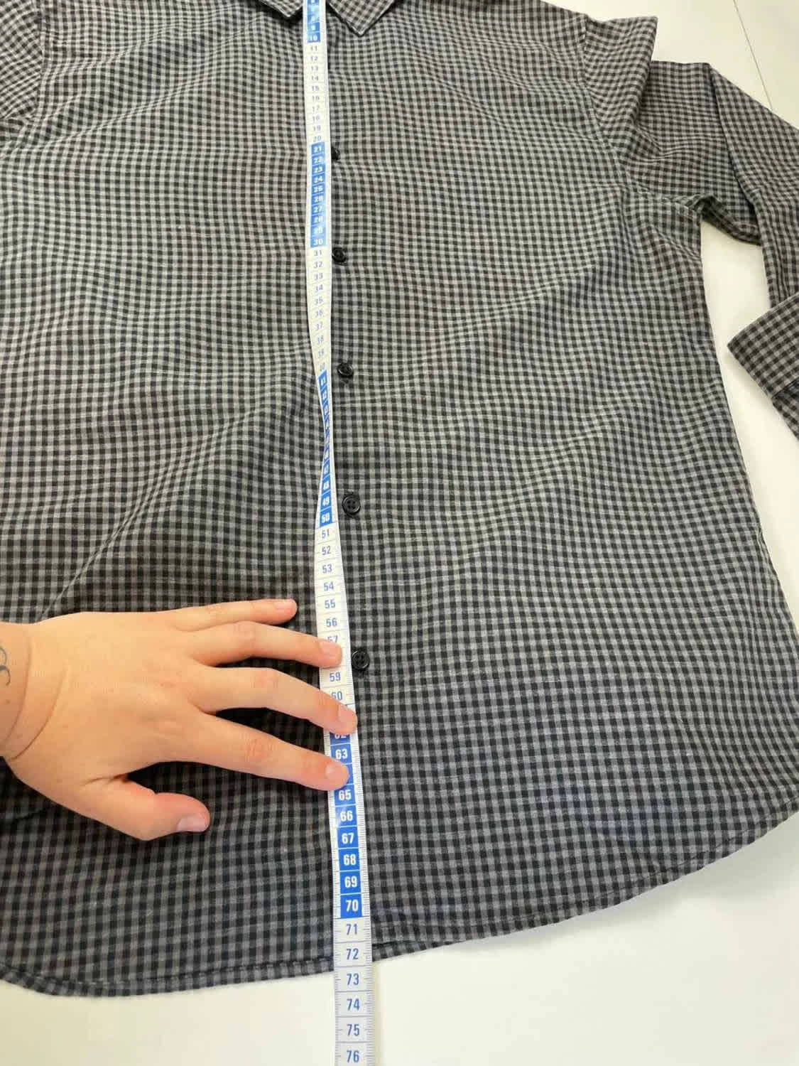 Sandro Paris Chemise Gris & Noir Gingham Manches Longues - taille L image 5