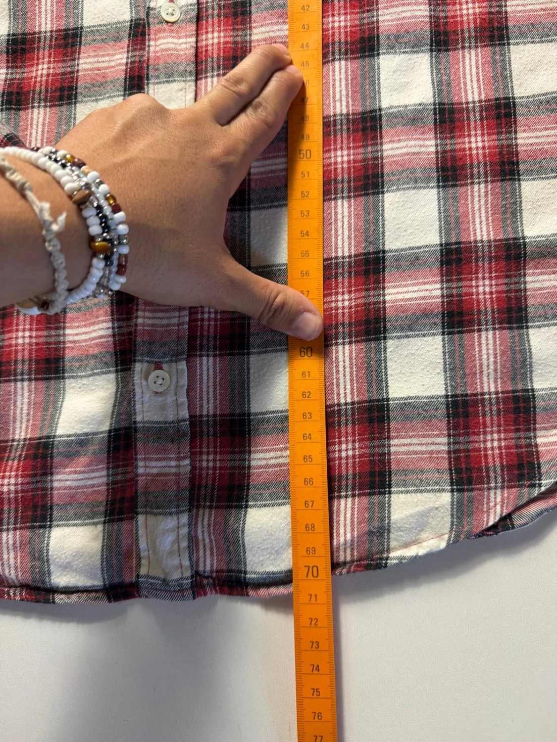 Sandro Chemise Homme à Carreaux Rouge & Blanc Manches Longues - taille Small image 8