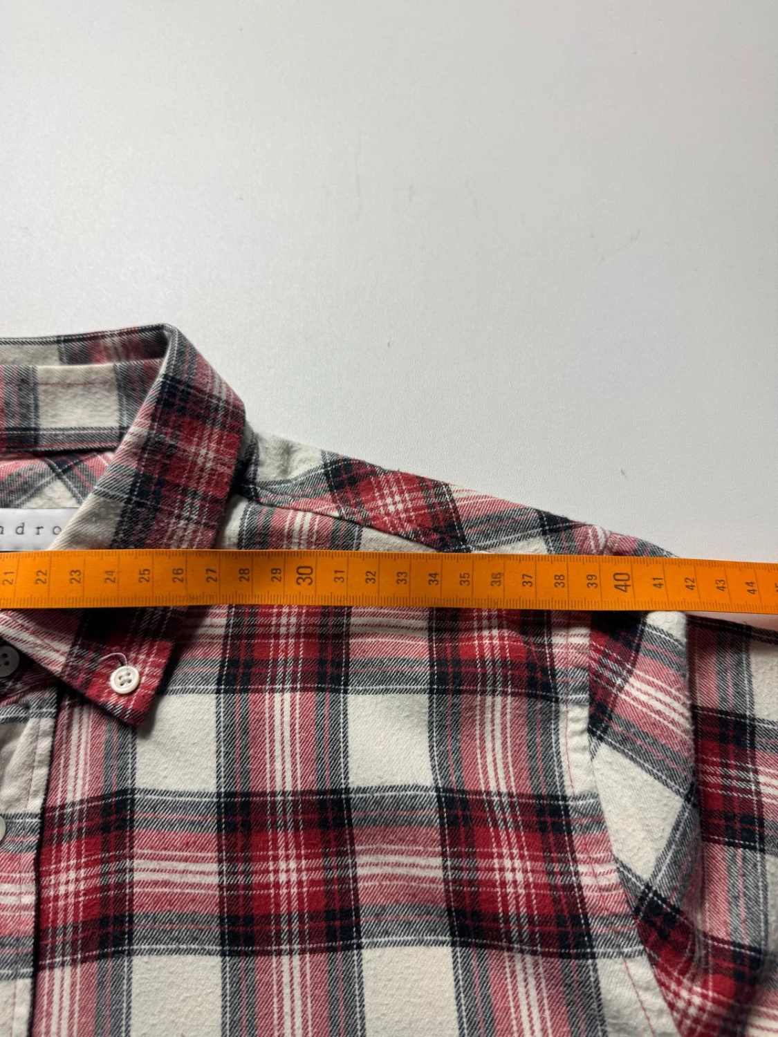 Sandro Chemise Homme à Carreaux Rouge & Blanc Manches Longues - taille Small image 10