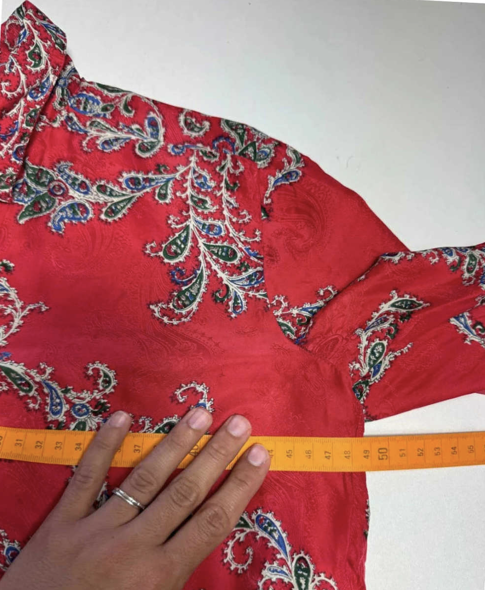 Sandro Paris Chemise Rouge Paisley Manches Longues - taille S image 4