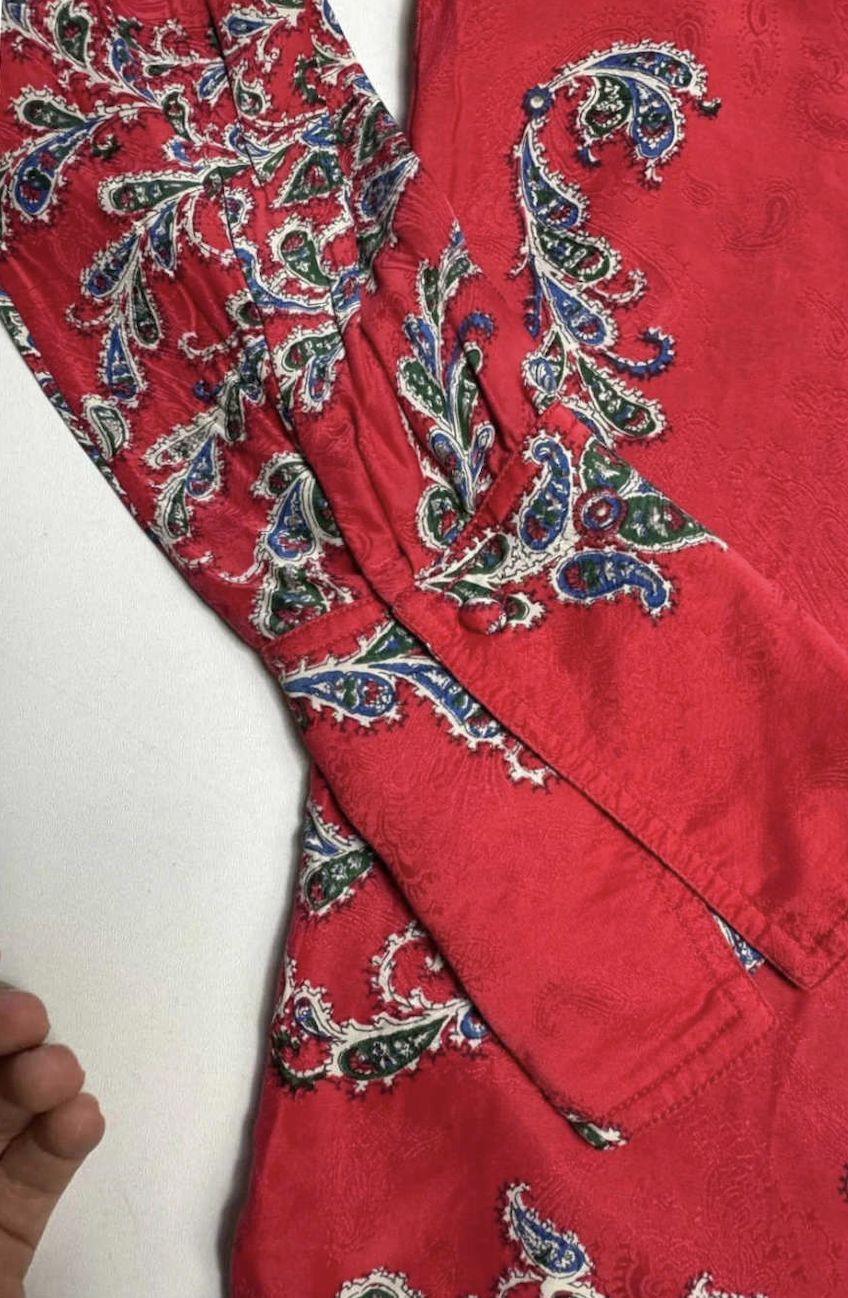 Sandro Paris Chemise Rouge Paisley Manches Longues - taille S image 6