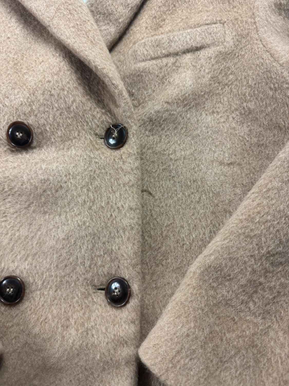 Manteau double boutonnage camel à manches longues - taille M image 2