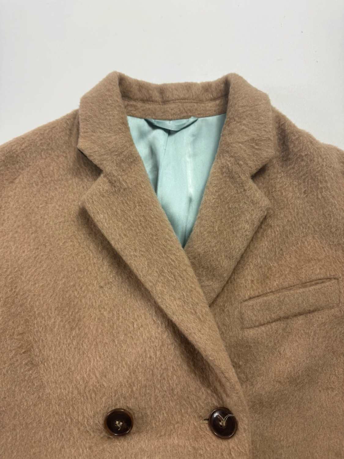 Manteau double boutonnage camel à manches longues - taille M image 3