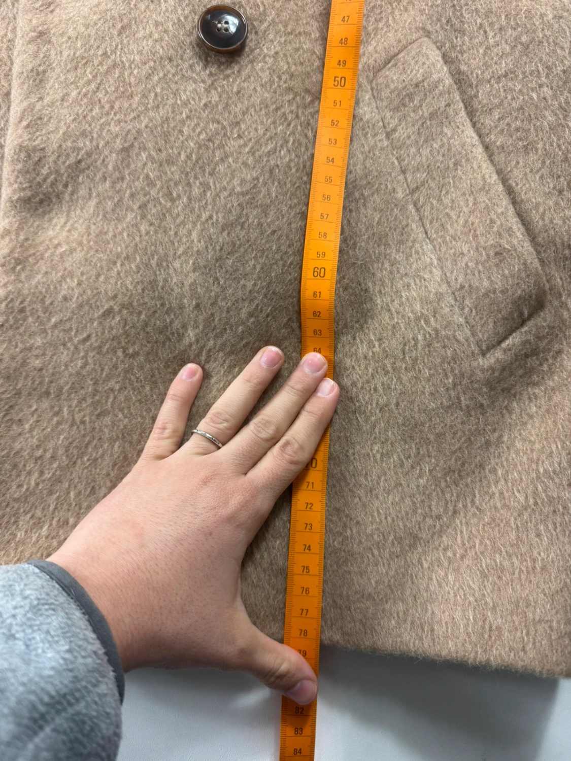 Manteau double boutonnage camel à manches longues - taille M image 8