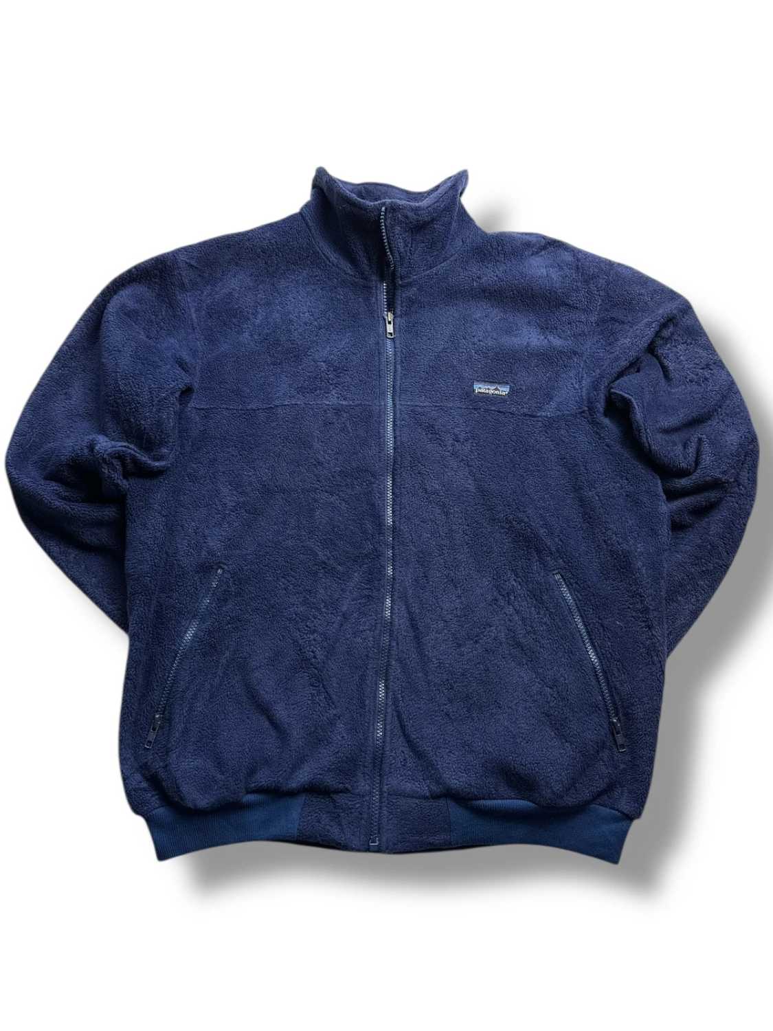 Patagonia Bleu Marine Veste Polaire Zippée Manches Longues - taille Large image 2