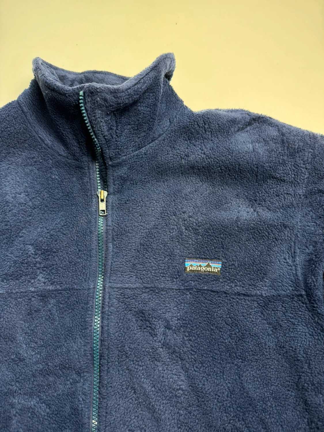 Patagonia Bleu Marine Veste Polaire Zippée Manches Longues - taille Large image 3