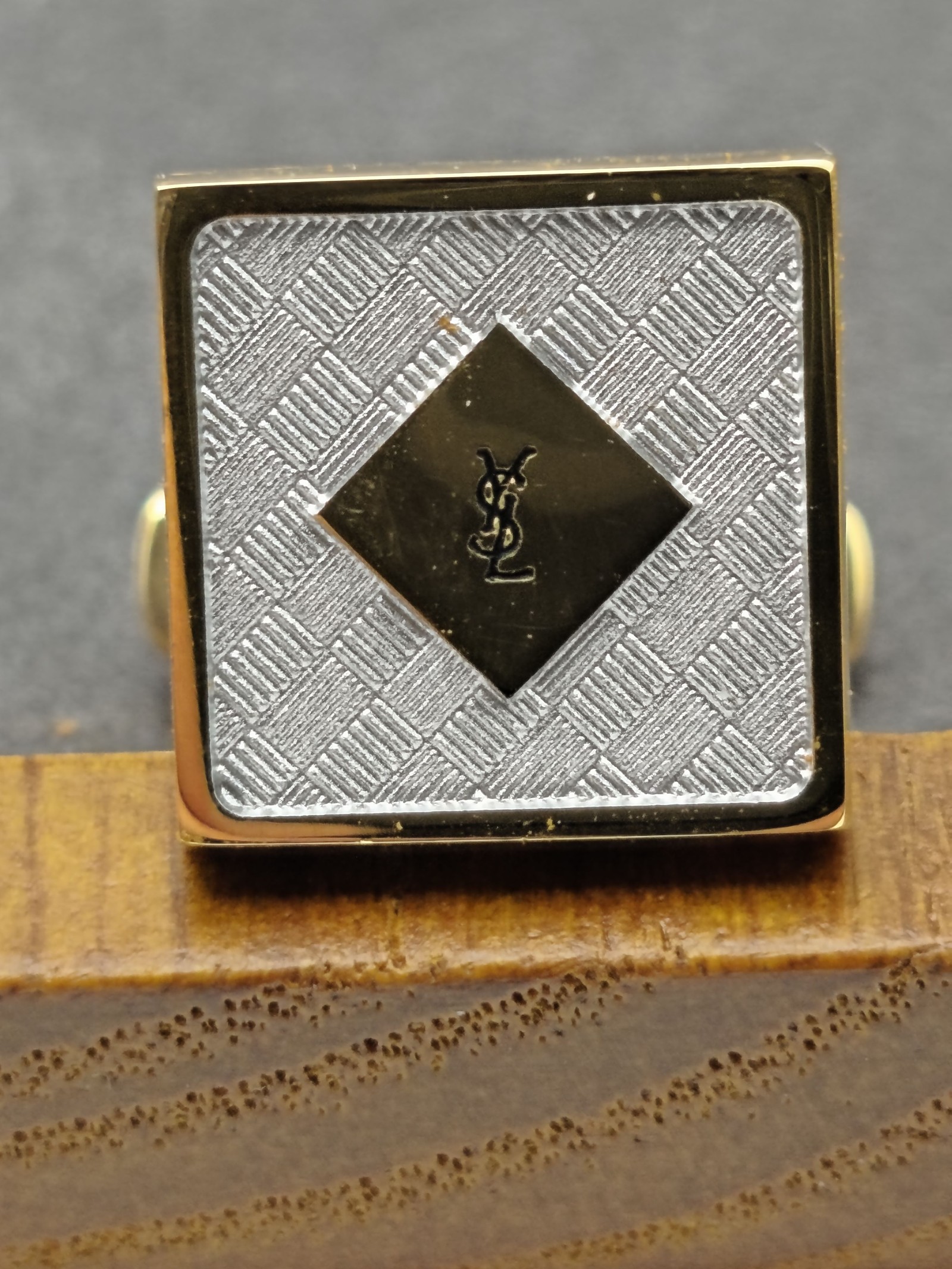 Yves Saint Laurent Gold & Silver Men's Cufflinks & Tie Clip Set Other image 5