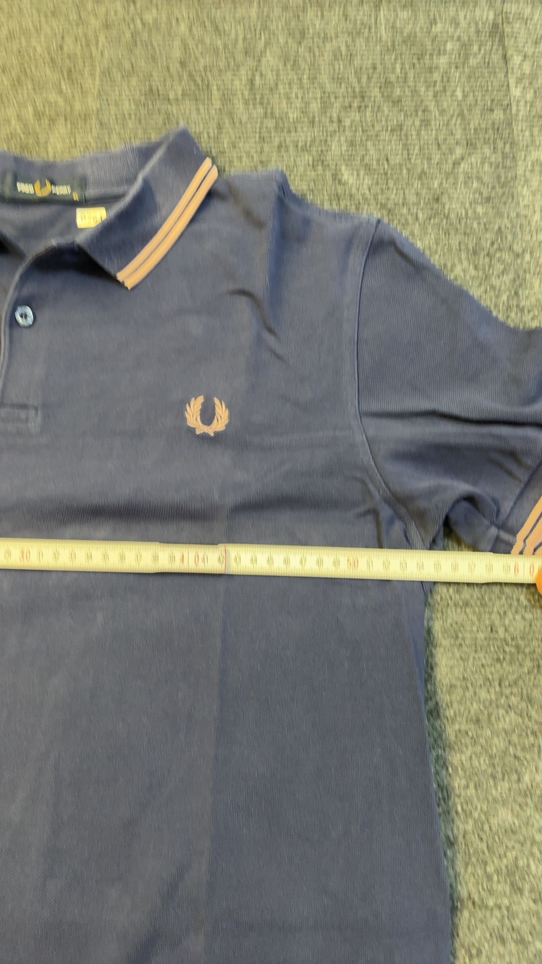 Fred Perry Navy & Pink Polo Shirt Large Embroidered Logo image 8