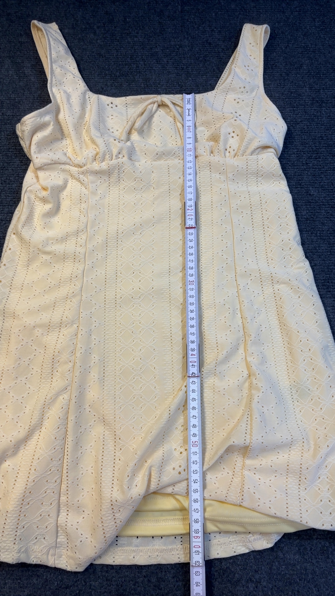 Shein Women's Yellow Eyelet Summer Dress Large Like new never worn image 6