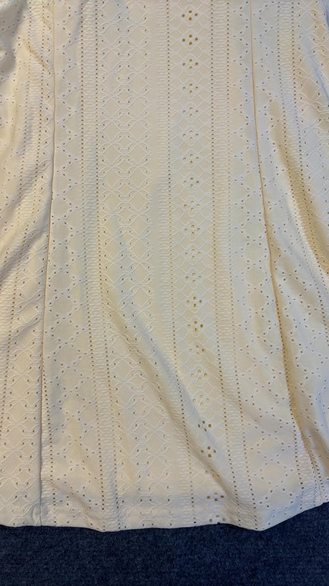 Shein Women's Yellow Eyelet Summer Dress Large Like new never worn image 5