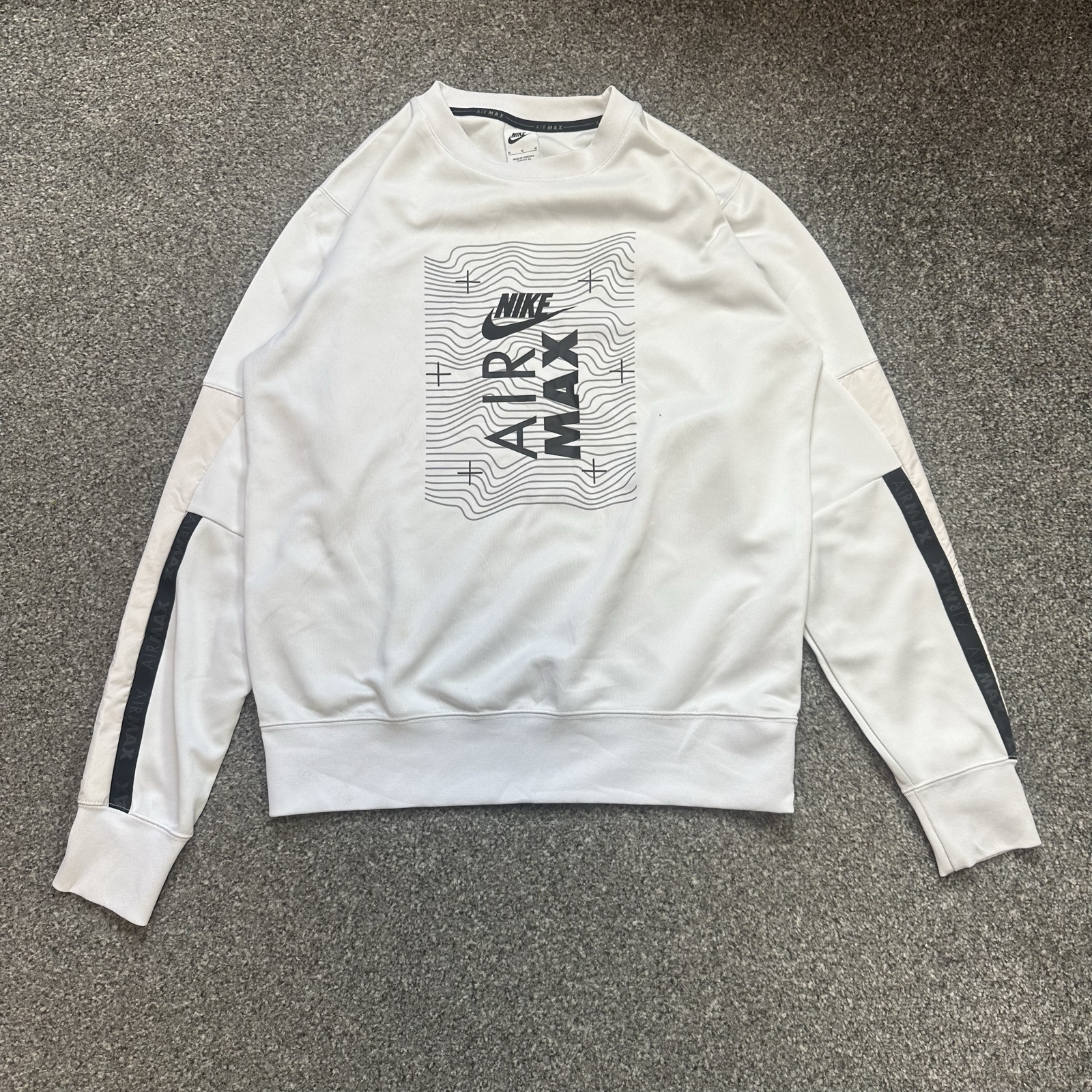 Nike White Air Max Graphic Sweatshirt Medium Casual Streetwear