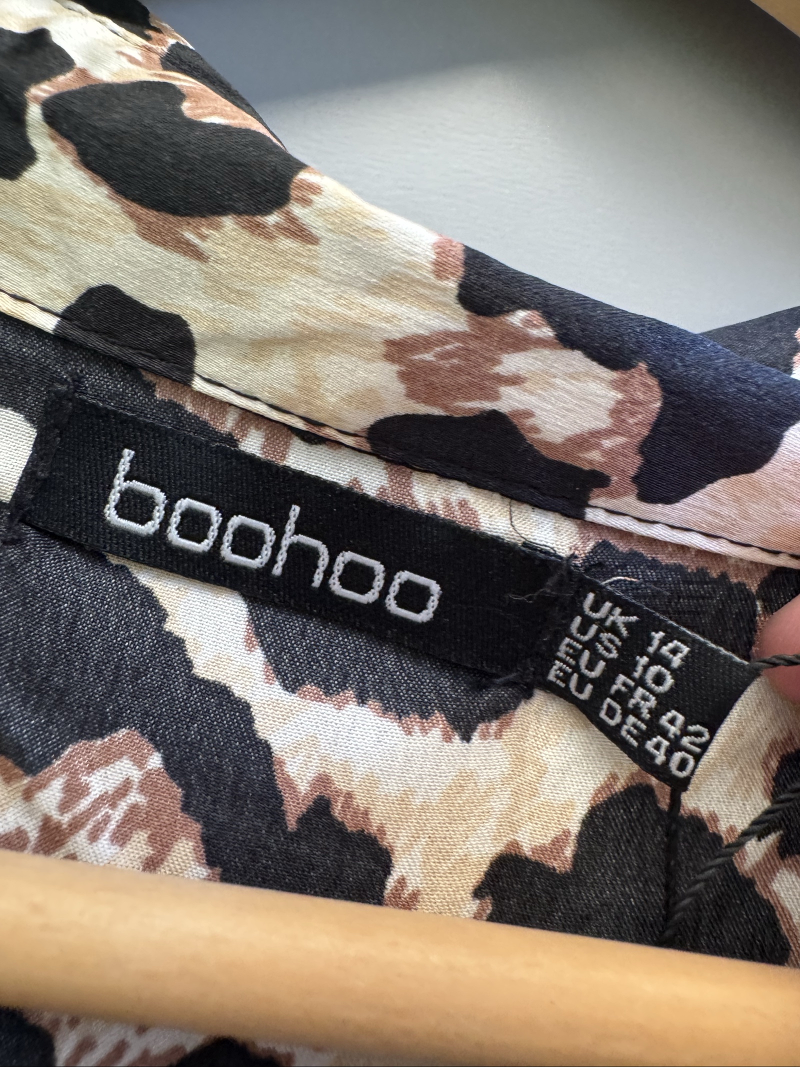 Boohoo Women's Multi Animal Print Oversized Shirt UK 14 image 3