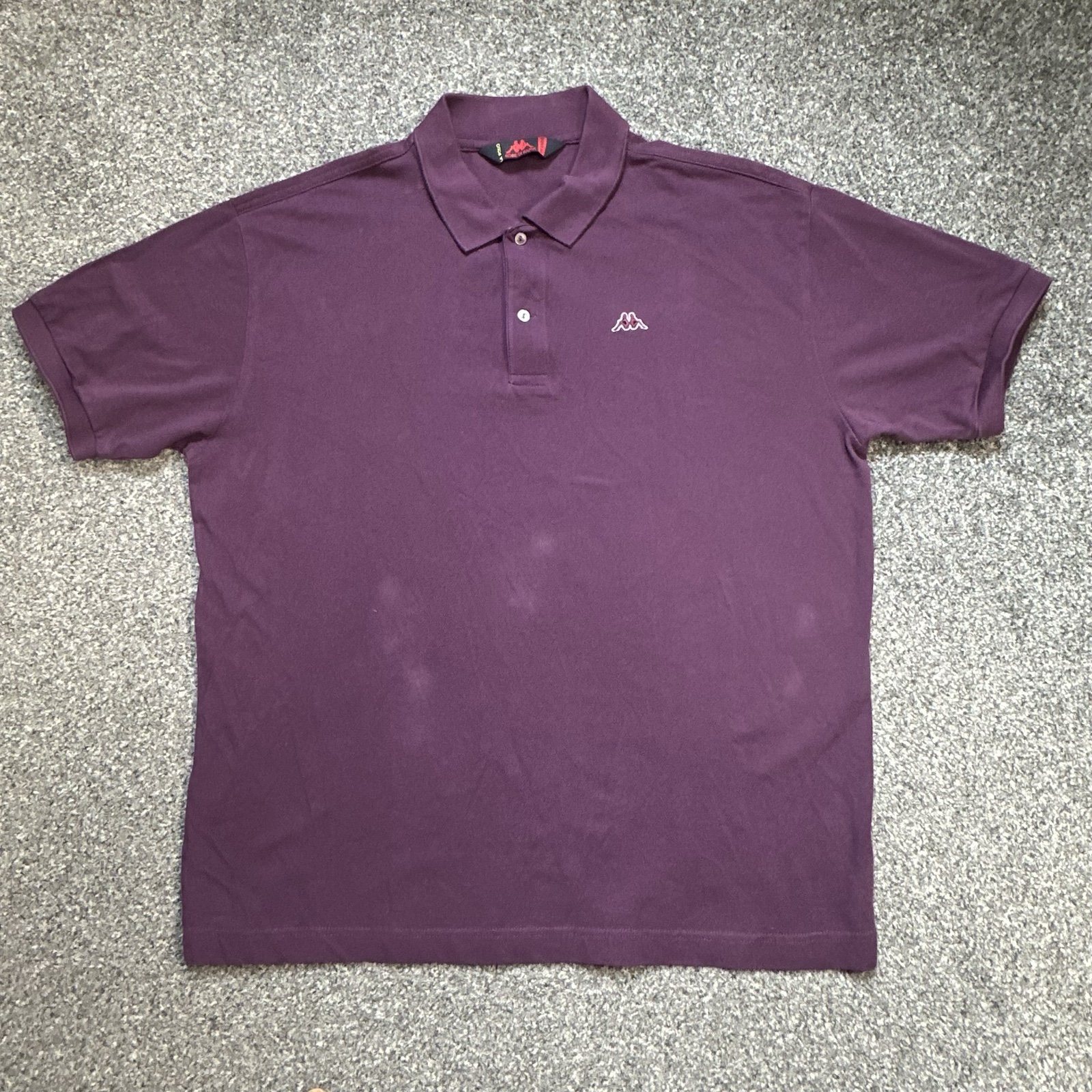 Kappa Purple Polo Shirt XL Classic Minimal Embroidered Logo