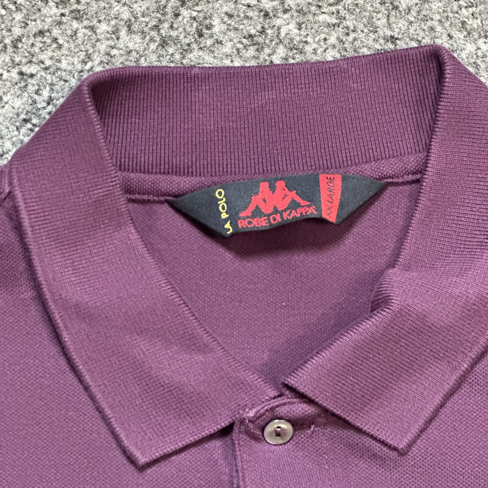 Kappa Purple Polo Shirt XL Classic Minimal Embroidered Logo image 3