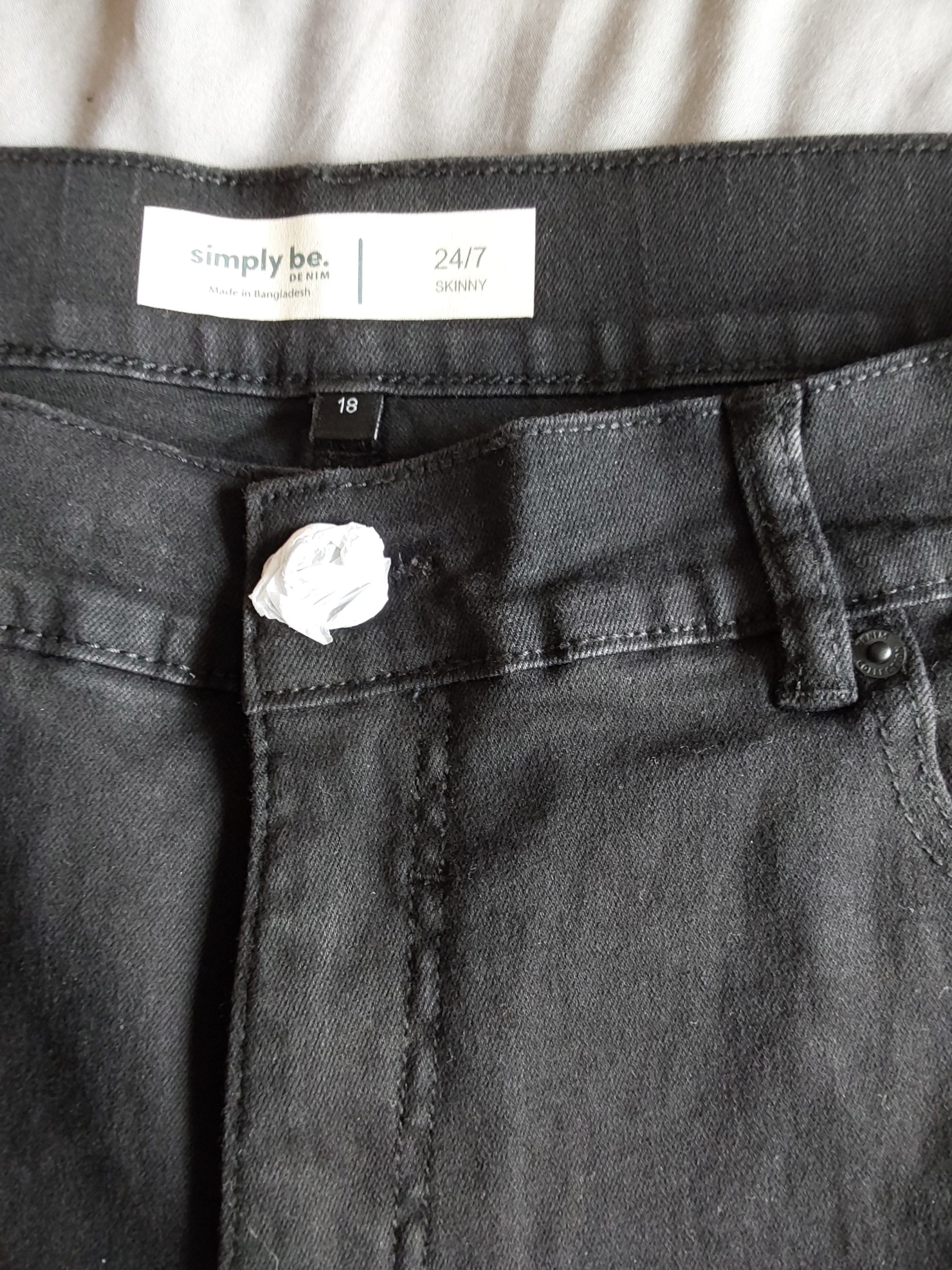 Simply Be Black Skinny Jeans UK 18 New With Tags Ladies Womans image 2