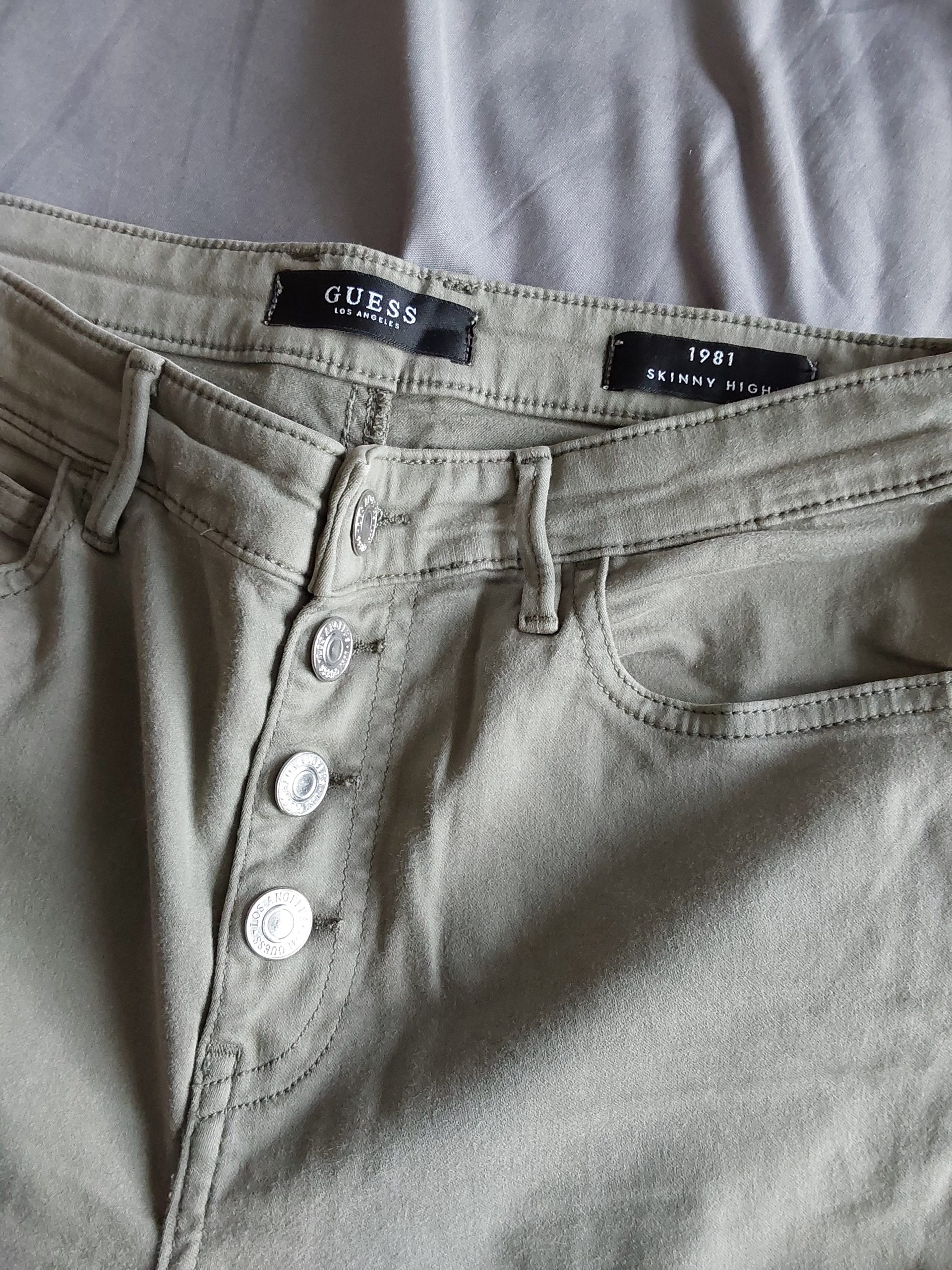Guess Beige Skinny High Waist Jeans 28 Waist 29 Leg Ladies Womans image 2
