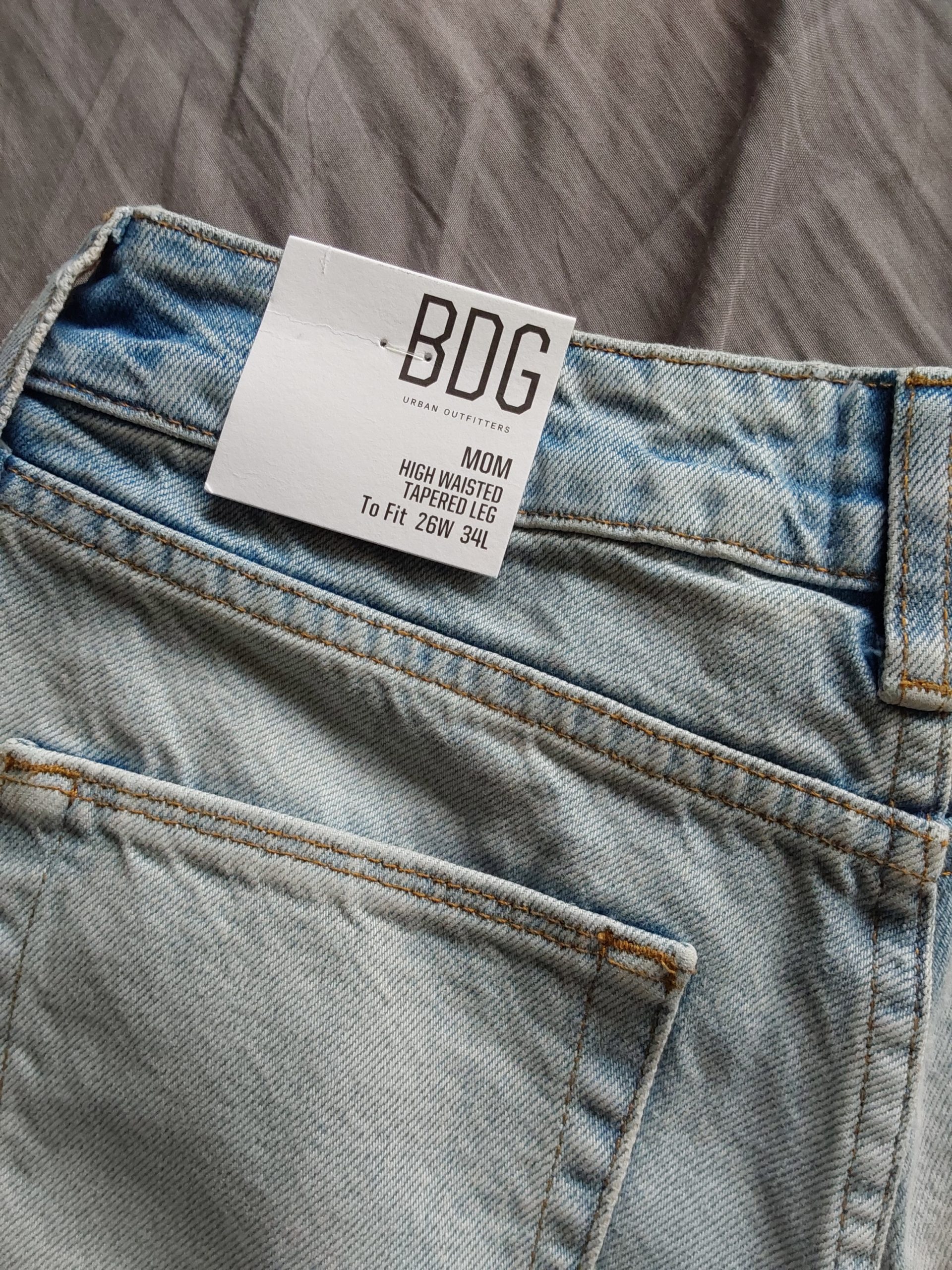 BDG Urban Outfitters Light Blue Denim Mom Jeans W26 L34 New RRP £55 image 7