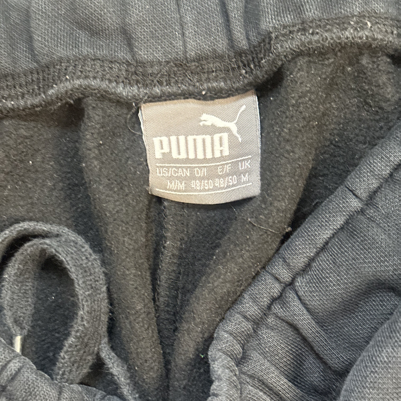 Puma Essentials Black Logo Joggers Cuffed Tracksuit Bottoms image 3