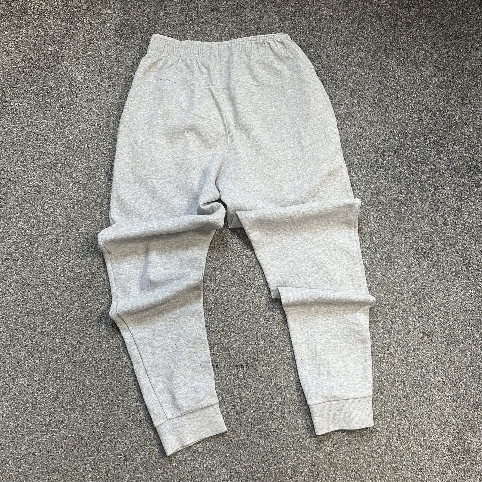 Adidas Grey Marl Joggers Square Logo Ribbed Cuff Tracksuit Bottoms image 4