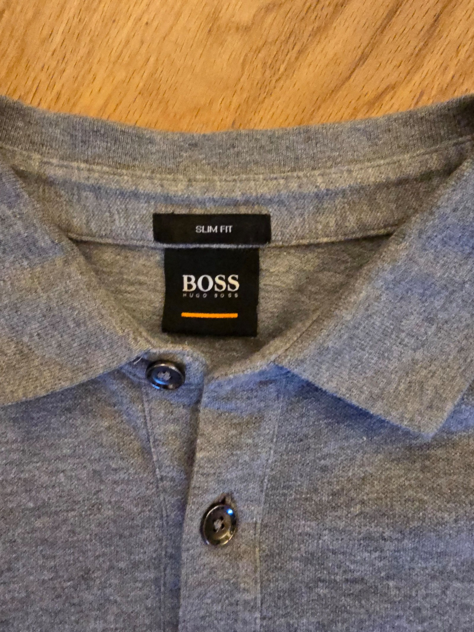 Hugo Boss Grey Slim Fit Polo Shirt Medium Cotton image 3