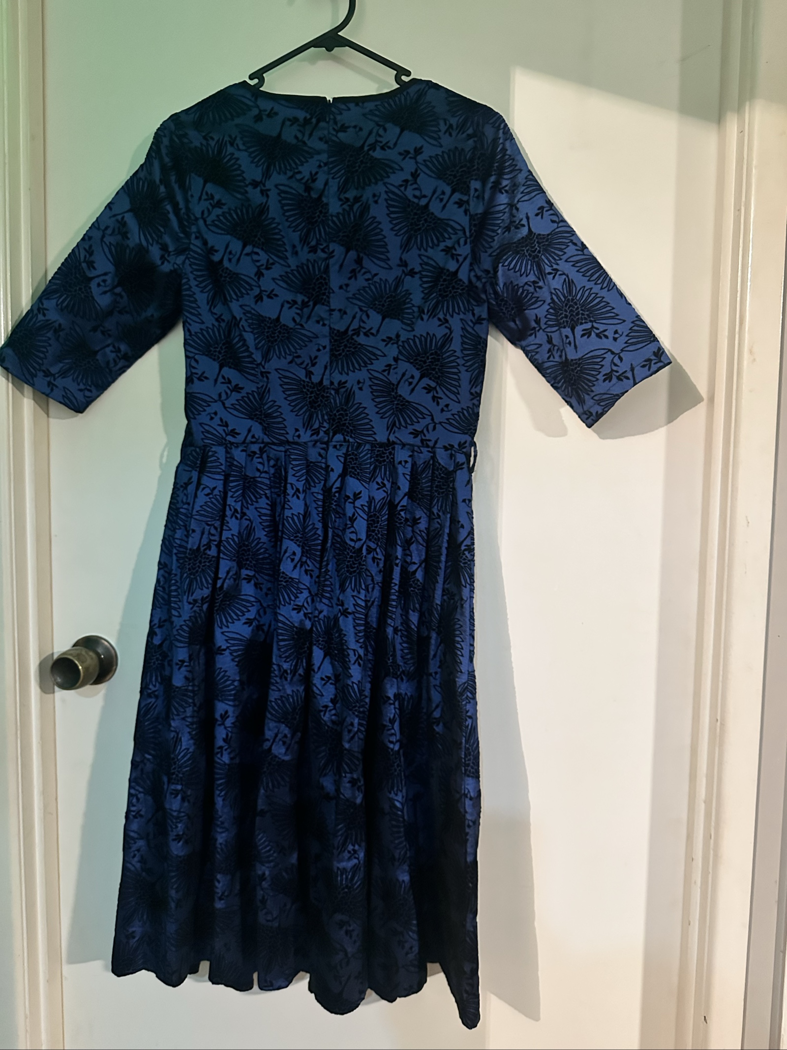 Voodoo Vixen Women's Navy & Black Floral Print Dress Medium image 3