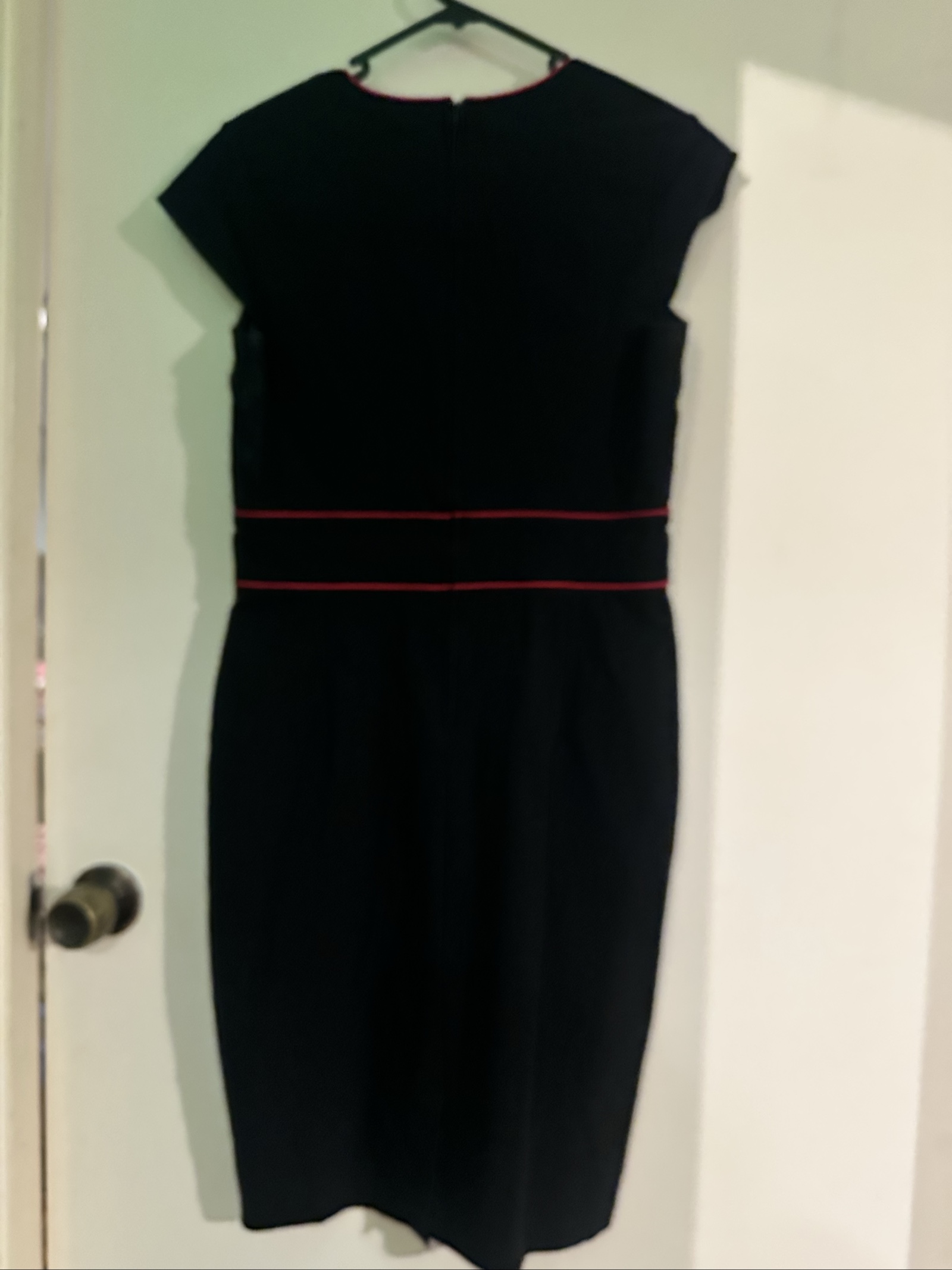 Hell Bunny Women Black & Red Embroidered Floral Pencil Dress Large image 4