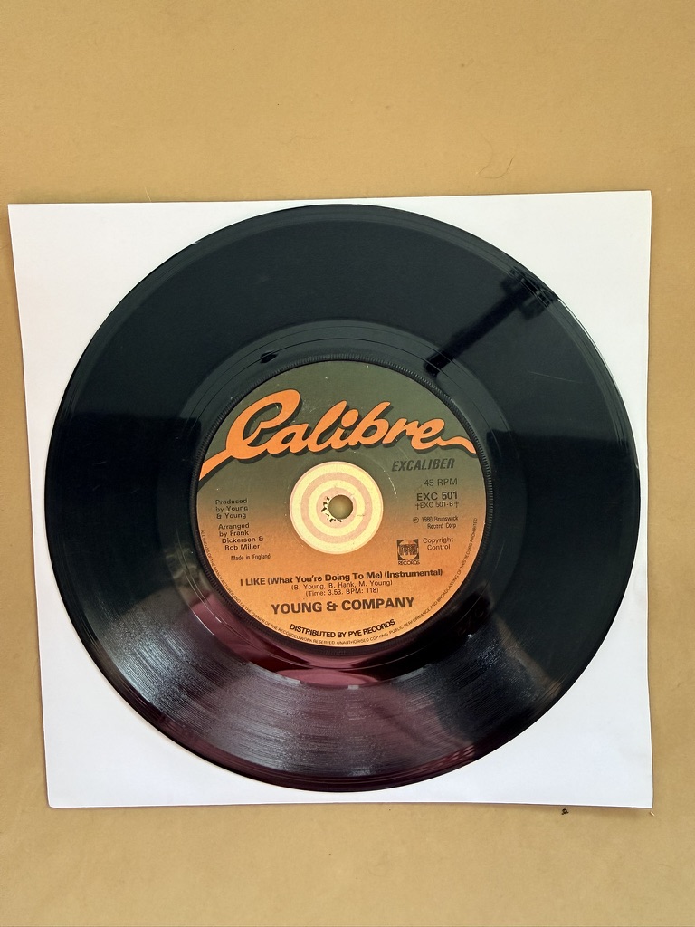 Young & Company Calibre Vinyl 7in 45 RPM Single I like (what you're doing to me) image 2