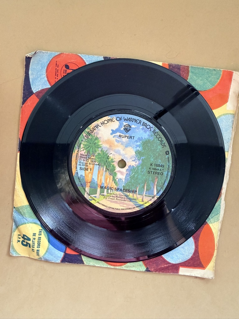 Rupert Vinyl 45 RPM Single Magic Spaceship Dance with Rupert 7"