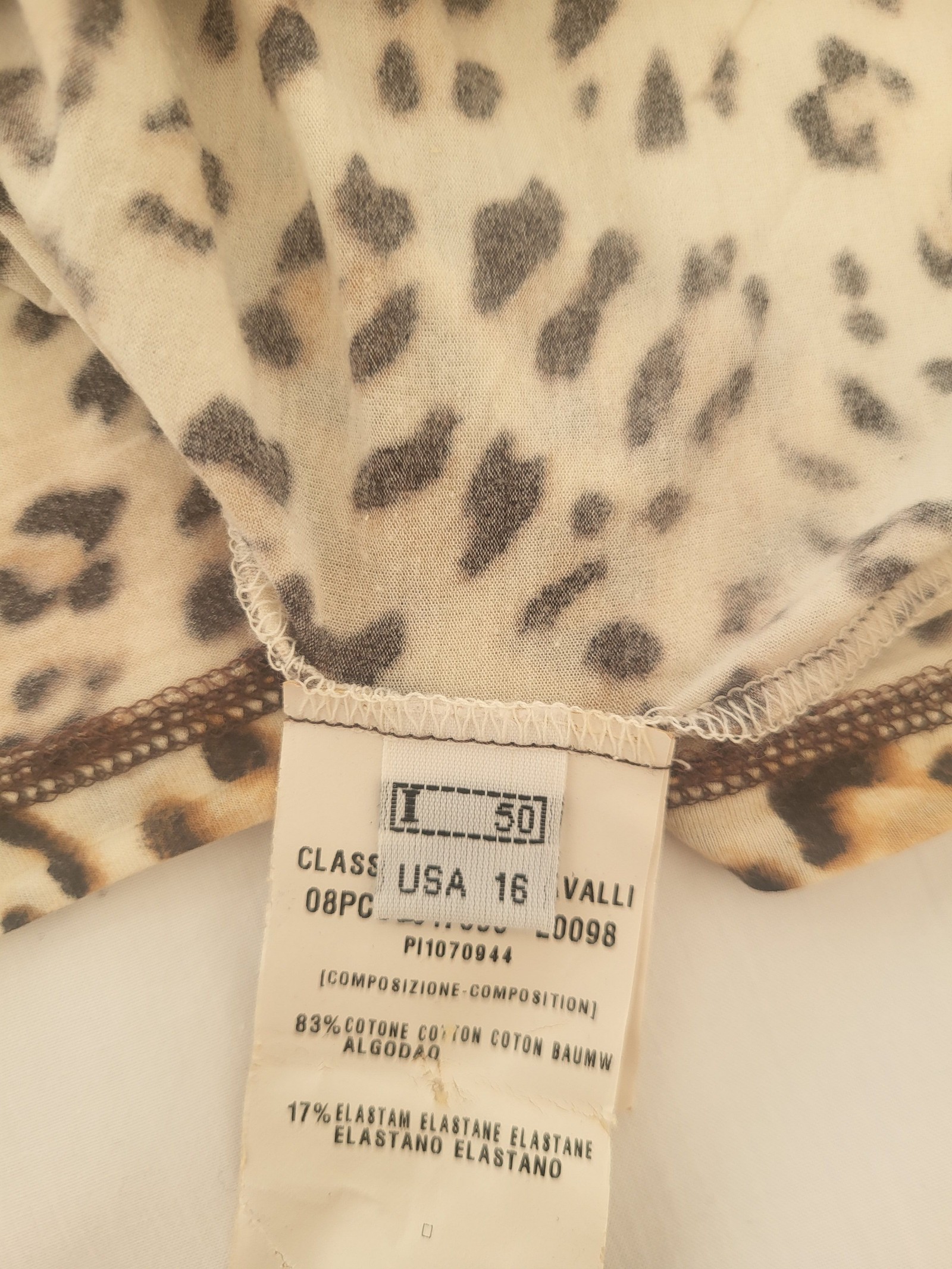 Roberto Cavalli Brown & Beige Leopard Print Tank Top IT 50/ US 16 image 3