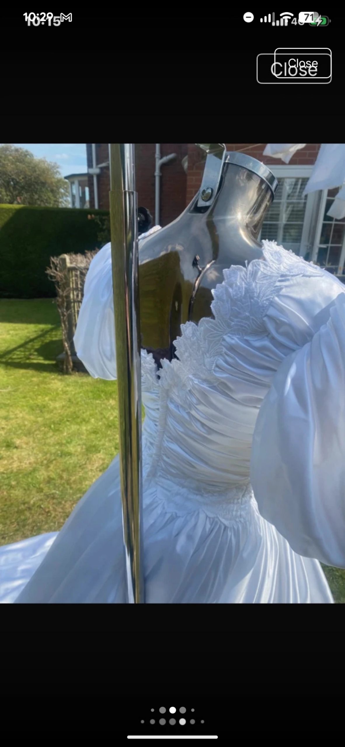 Stunning Authentic Vintage Gianni Balenti Wedding Dress – Estimated Size UK 8 image 6