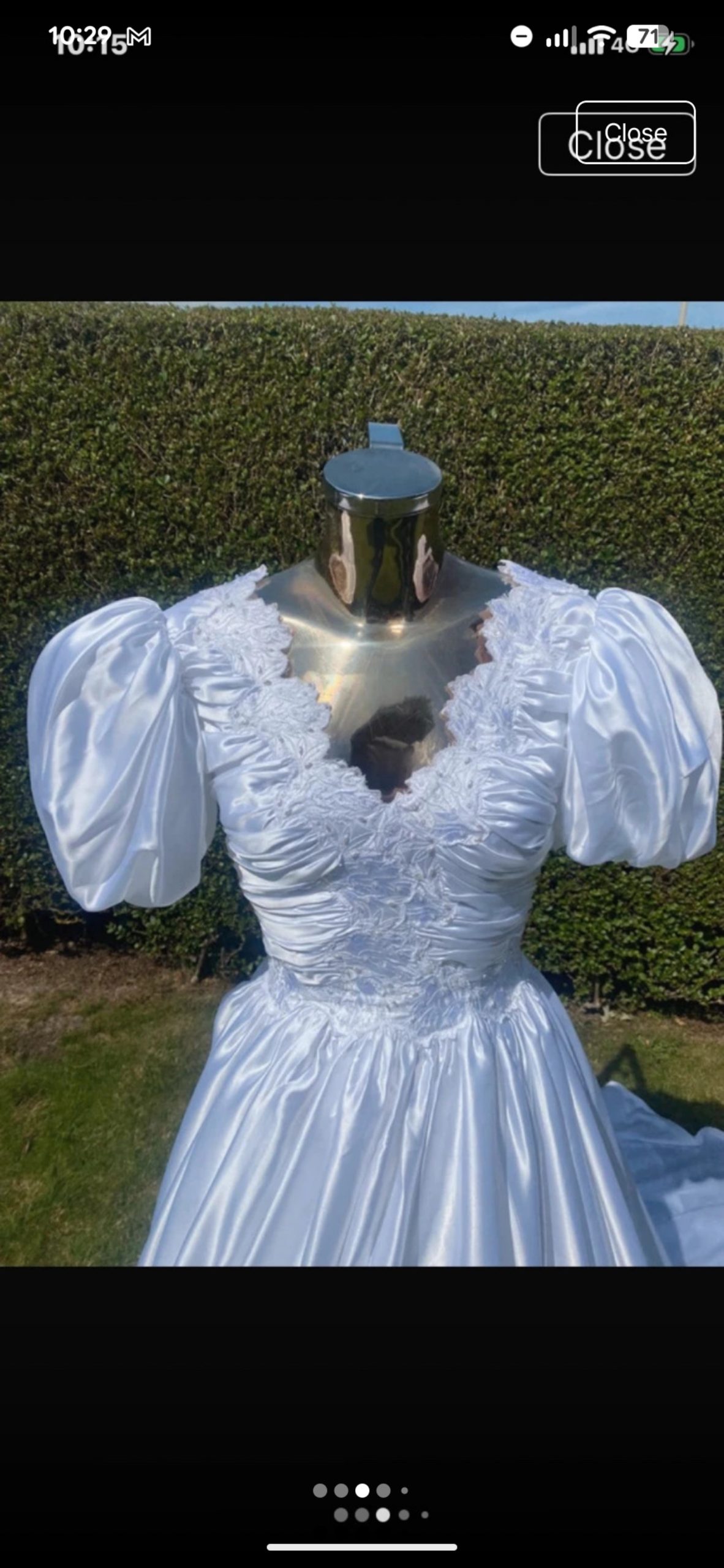 Stunning Authentic Vintage Gianni Balenti Wedding Dress – Estimated Size UK 8 image 2