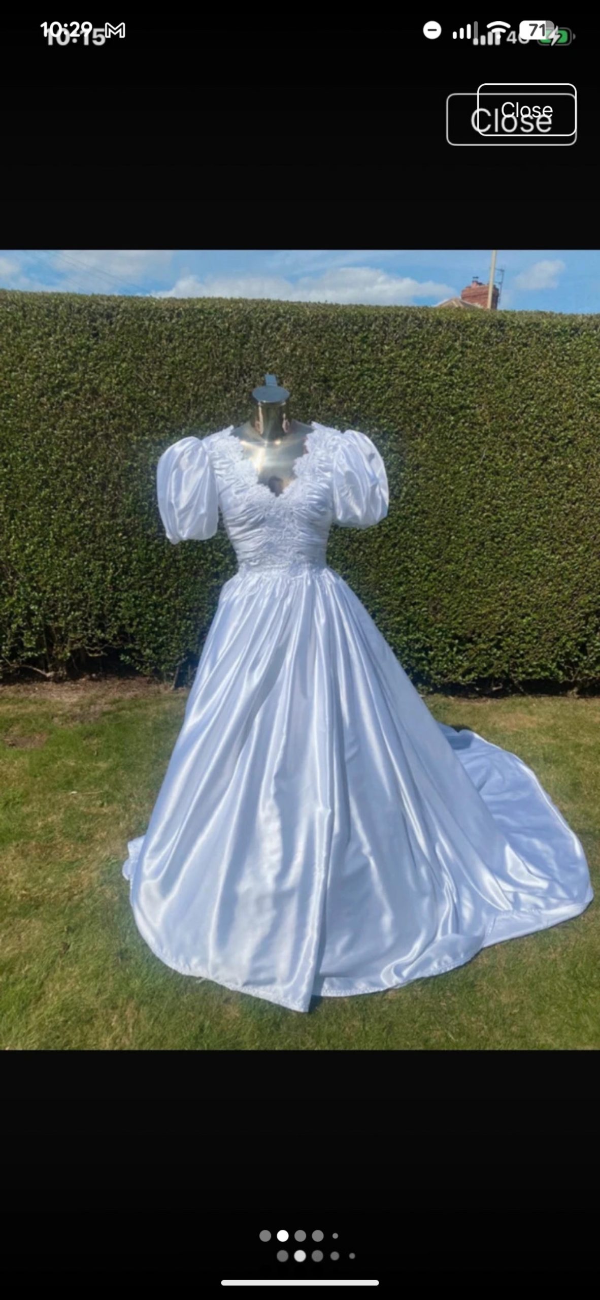 Stunning Authentic Vintage Gianni Balenti Wedding Dress – Estimated Size UK 8