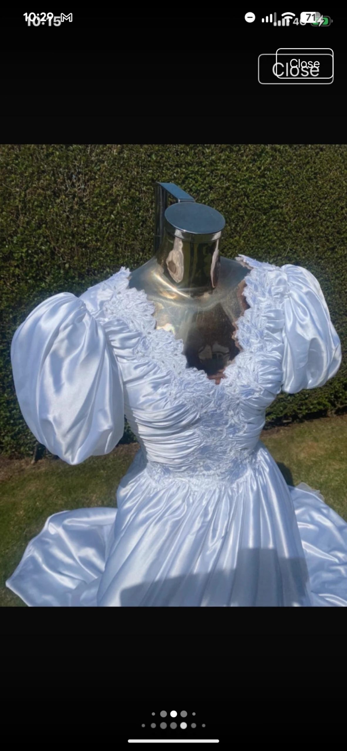 Stunning Authentic Vintage Gianni Balenti Wedding Dress – Estimated Size UK 8 image 8