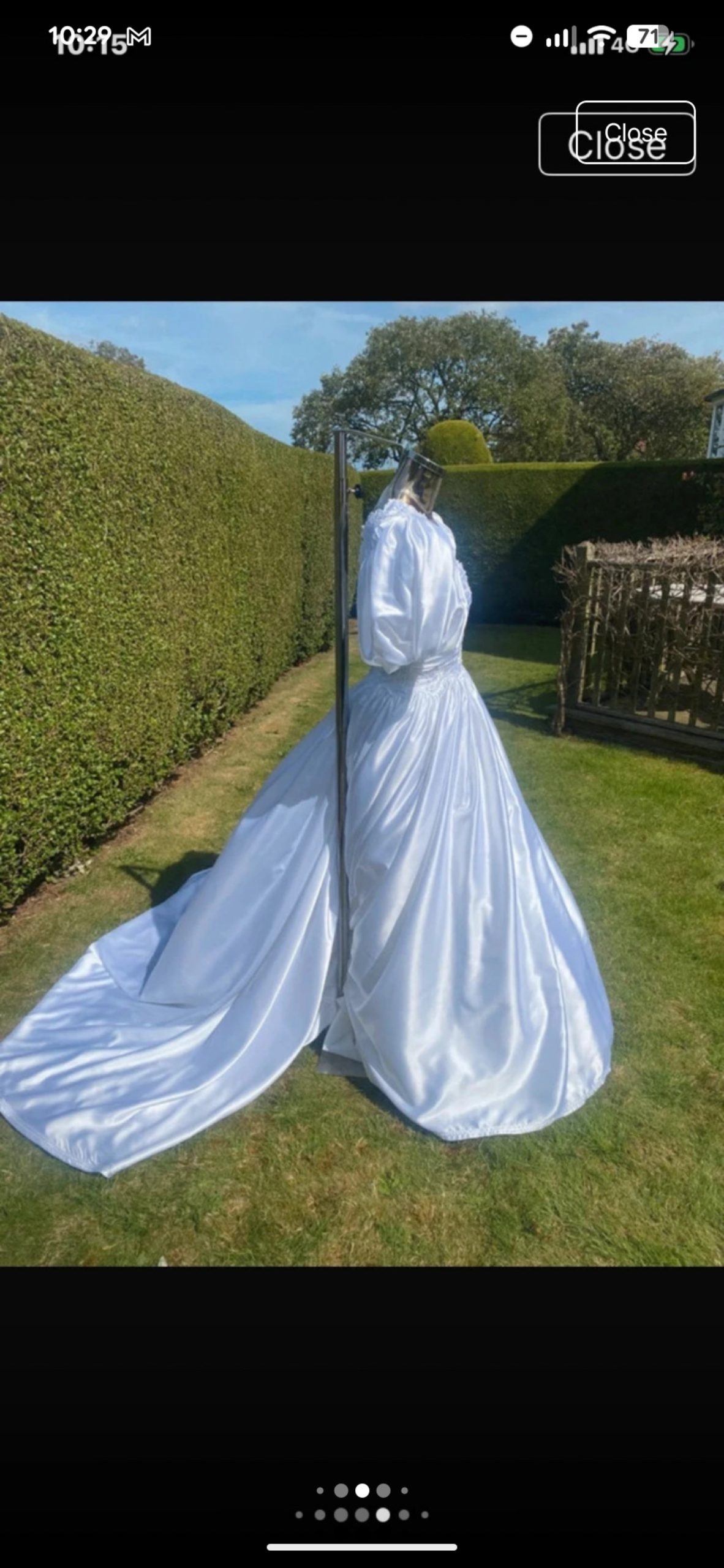Stunning Authentic Vintage Gianni Balenti Wedding Dress – Estimated Size UK 8 image 5