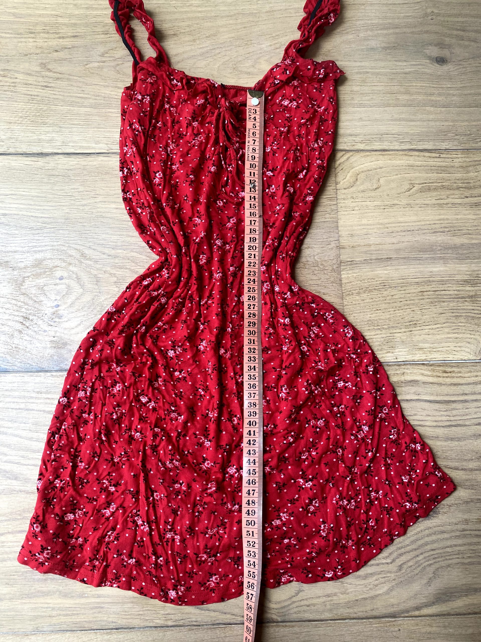 Vintage Red Floral Patterned Summer Dress image 4