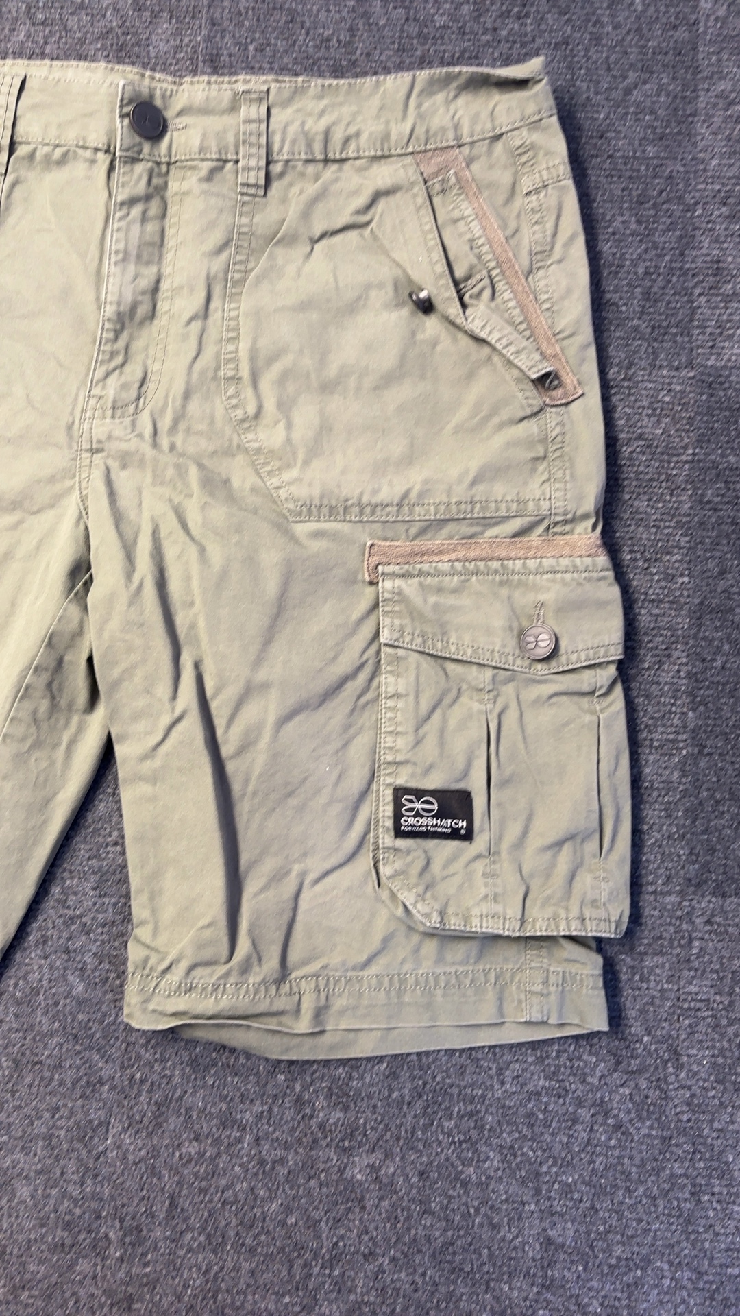 Crosshatch Men's Olive Green Cargo Shorts 42 Waist image 6