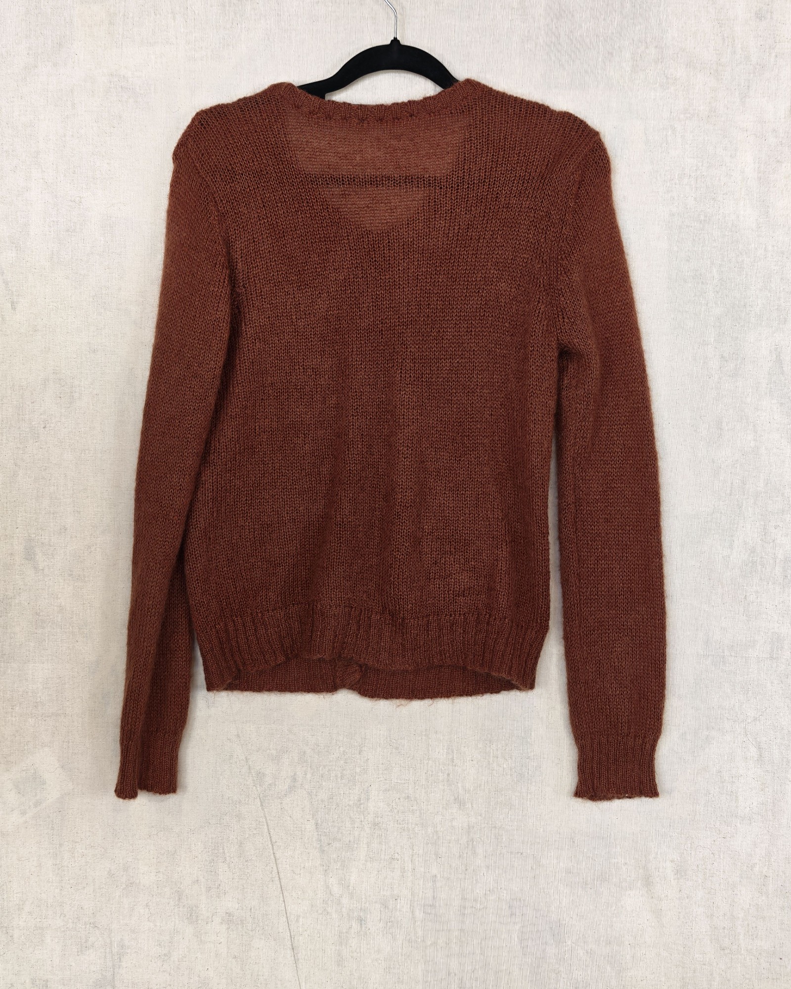 Brown Women's Woolen Knitted Cardigan Small image 2