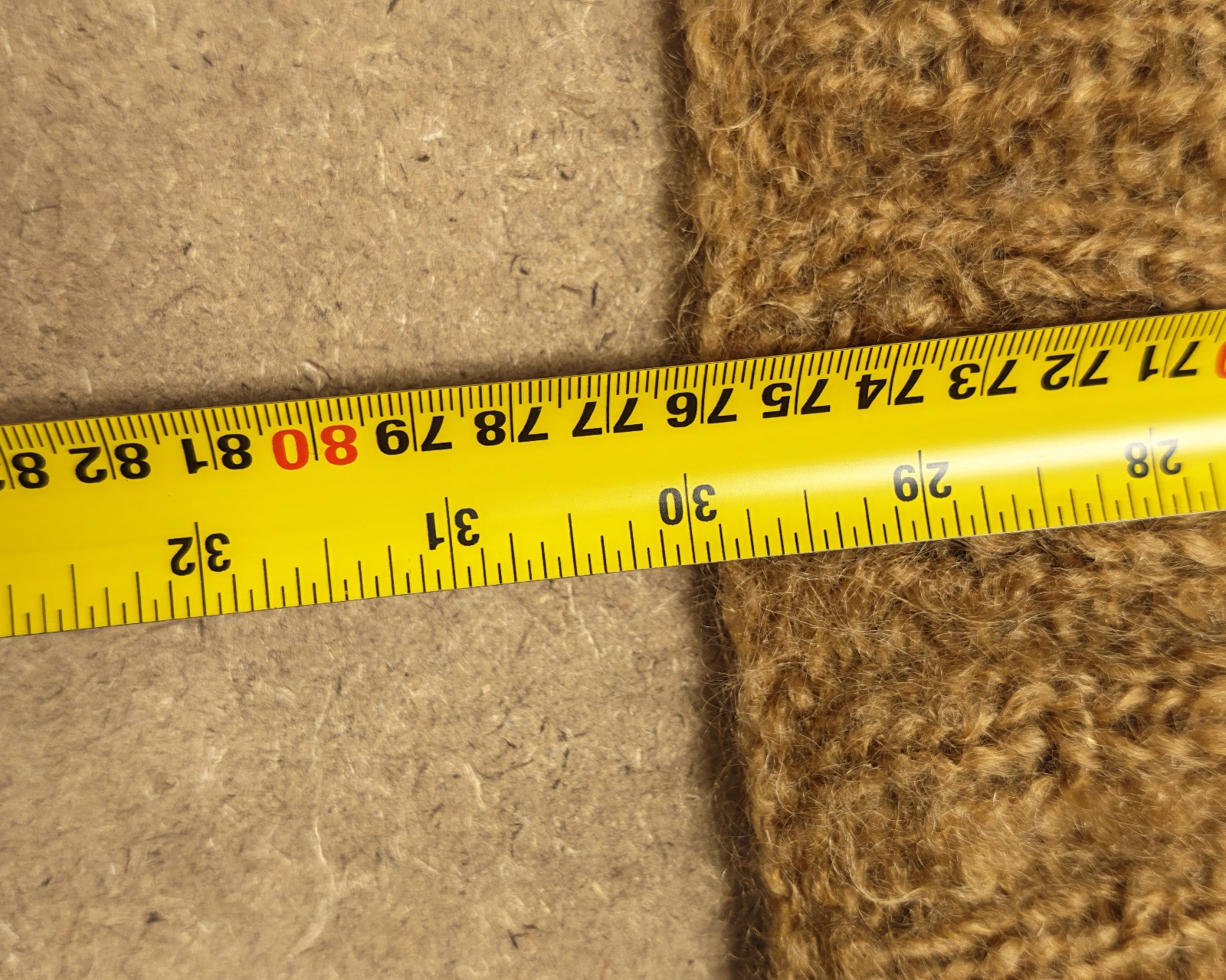 Brown Cable Knit Mohair Blend Sweater Medium Relaxed Fit image 4