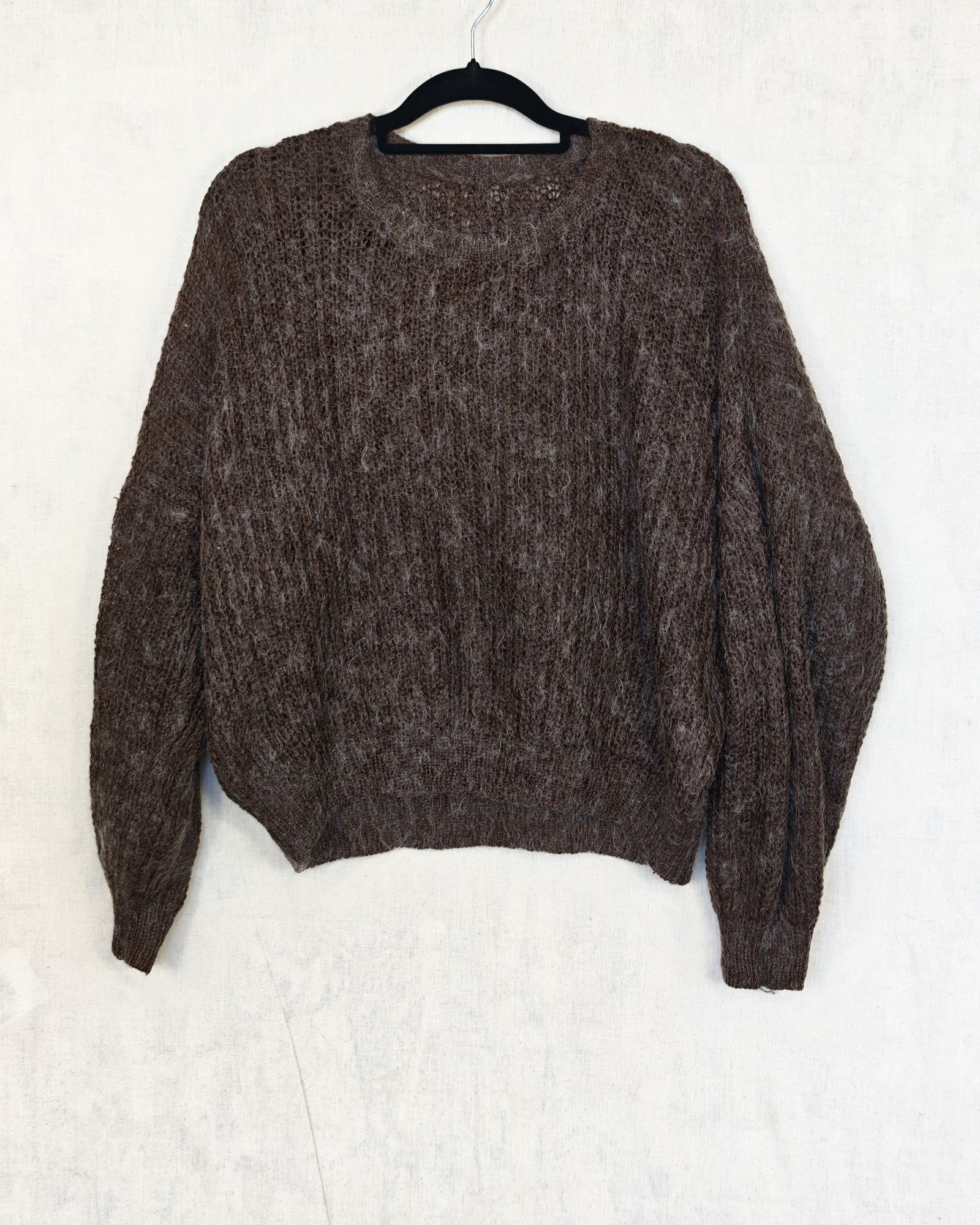 Brown Women's Soft Knit Wool Blend Jumper Medium