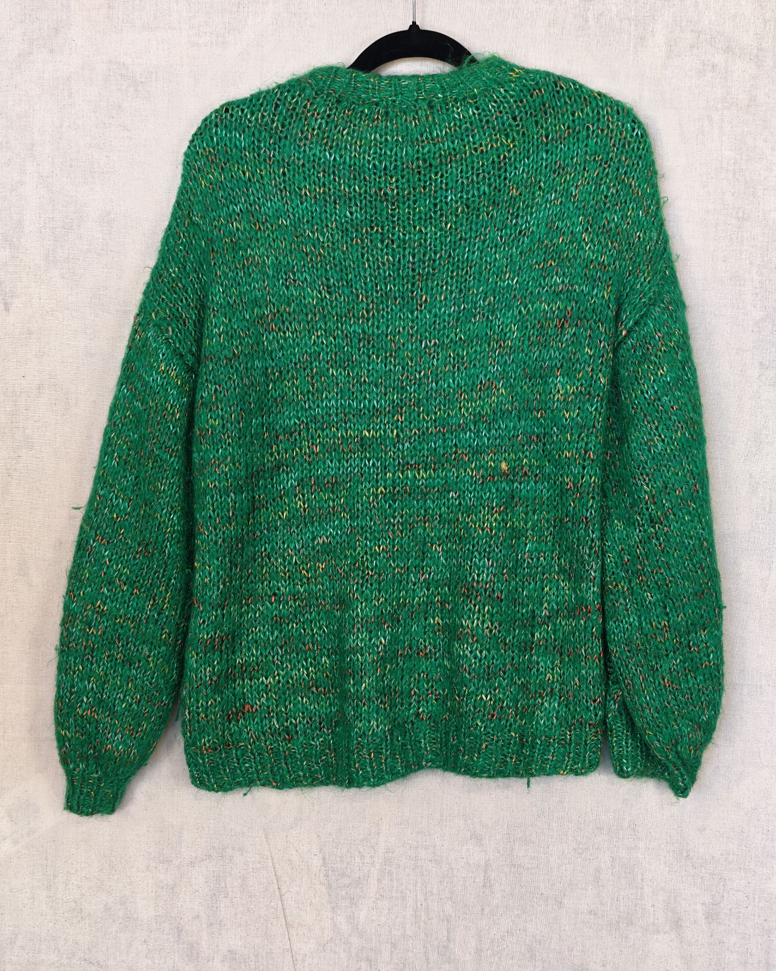 Green Chunky Knit Sweater Large Wool Blend Women image 2