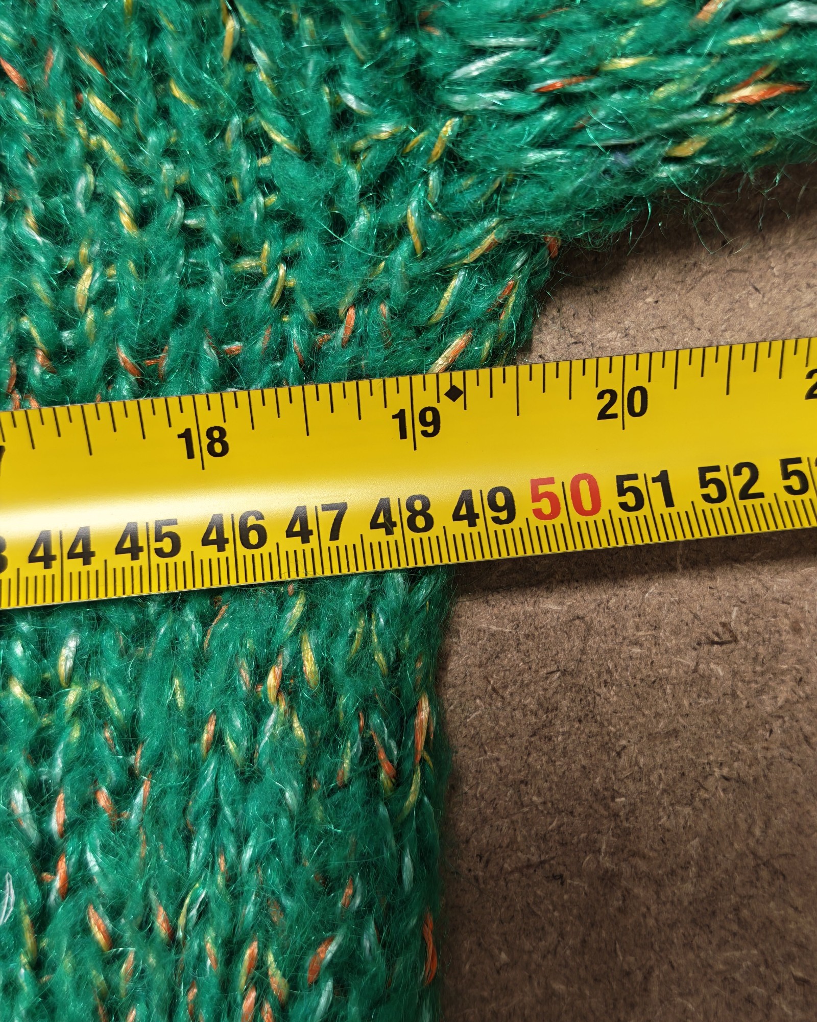 Green Chunky Knit Sweater Large Wool Blend Women image 3