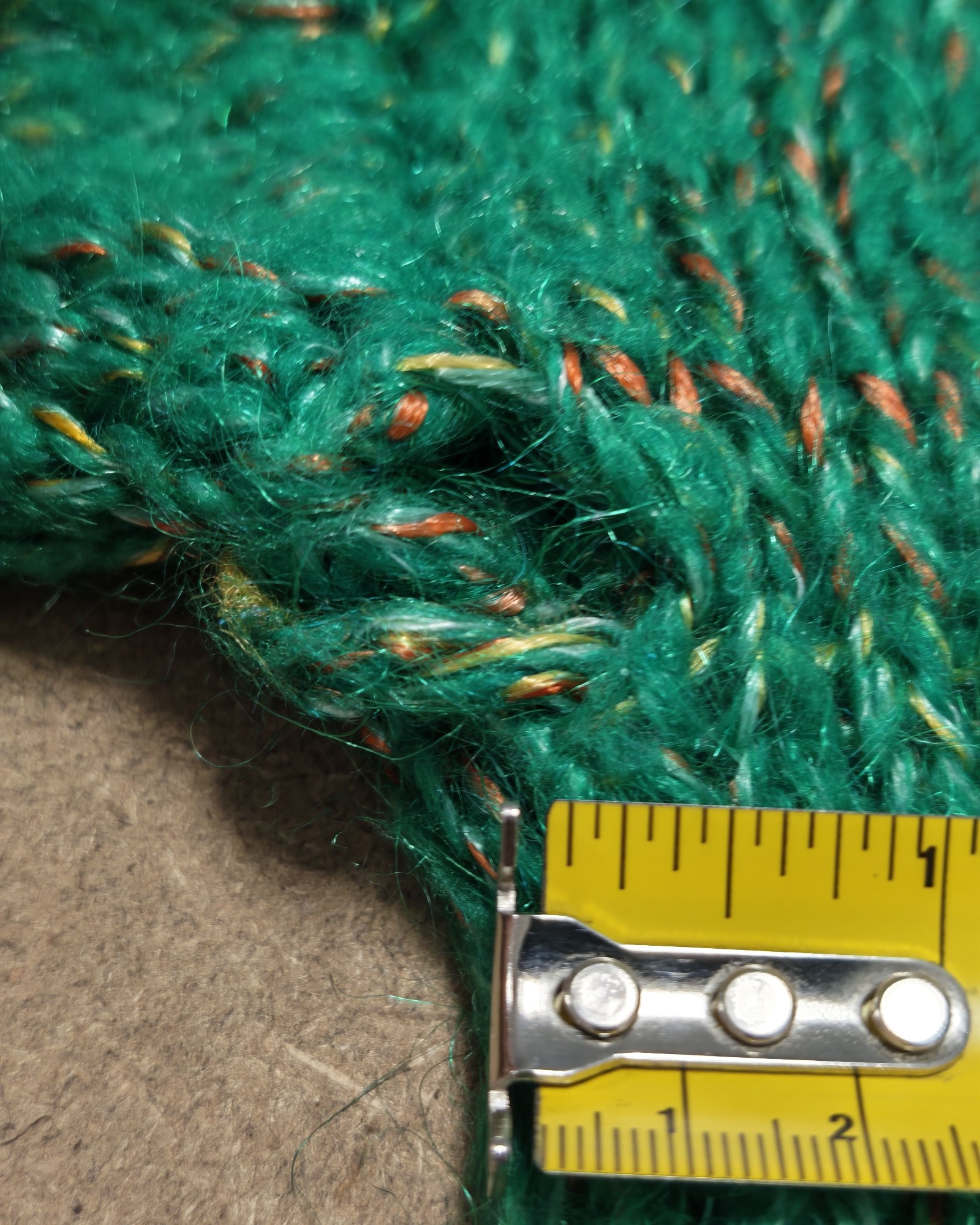 Green Chunky Knit Sweater Large Wool Blend Women image 4