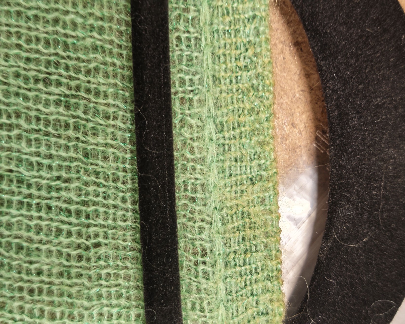 Green Mohair Wool Blend Button Cardigan Large Womens image 9