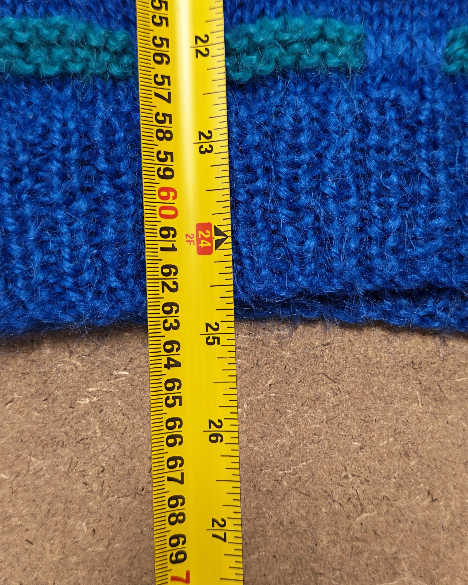 Blue Red & Green Patterned Women’s Knitted Sweater Medium image 4