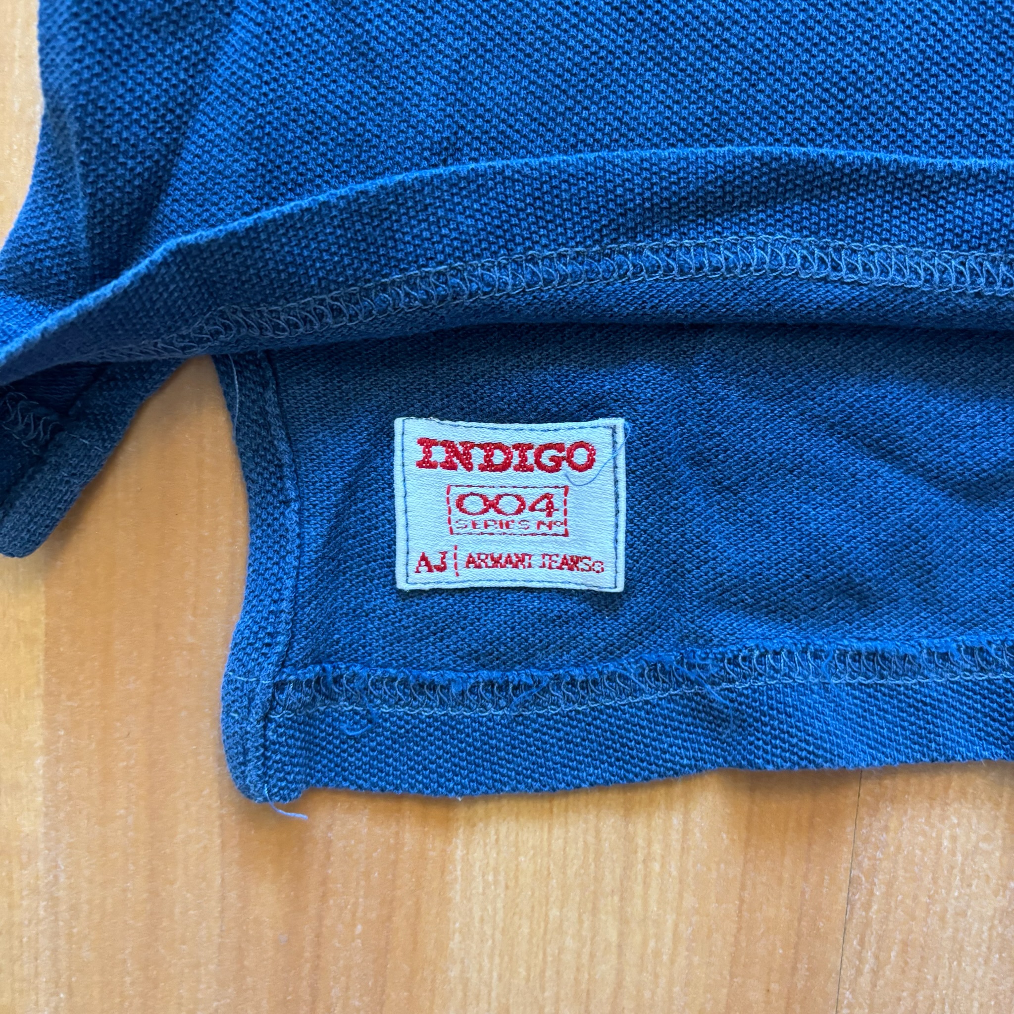 Armani Jeans Blue & White Polo Shirt Large Chest Pocket image 7