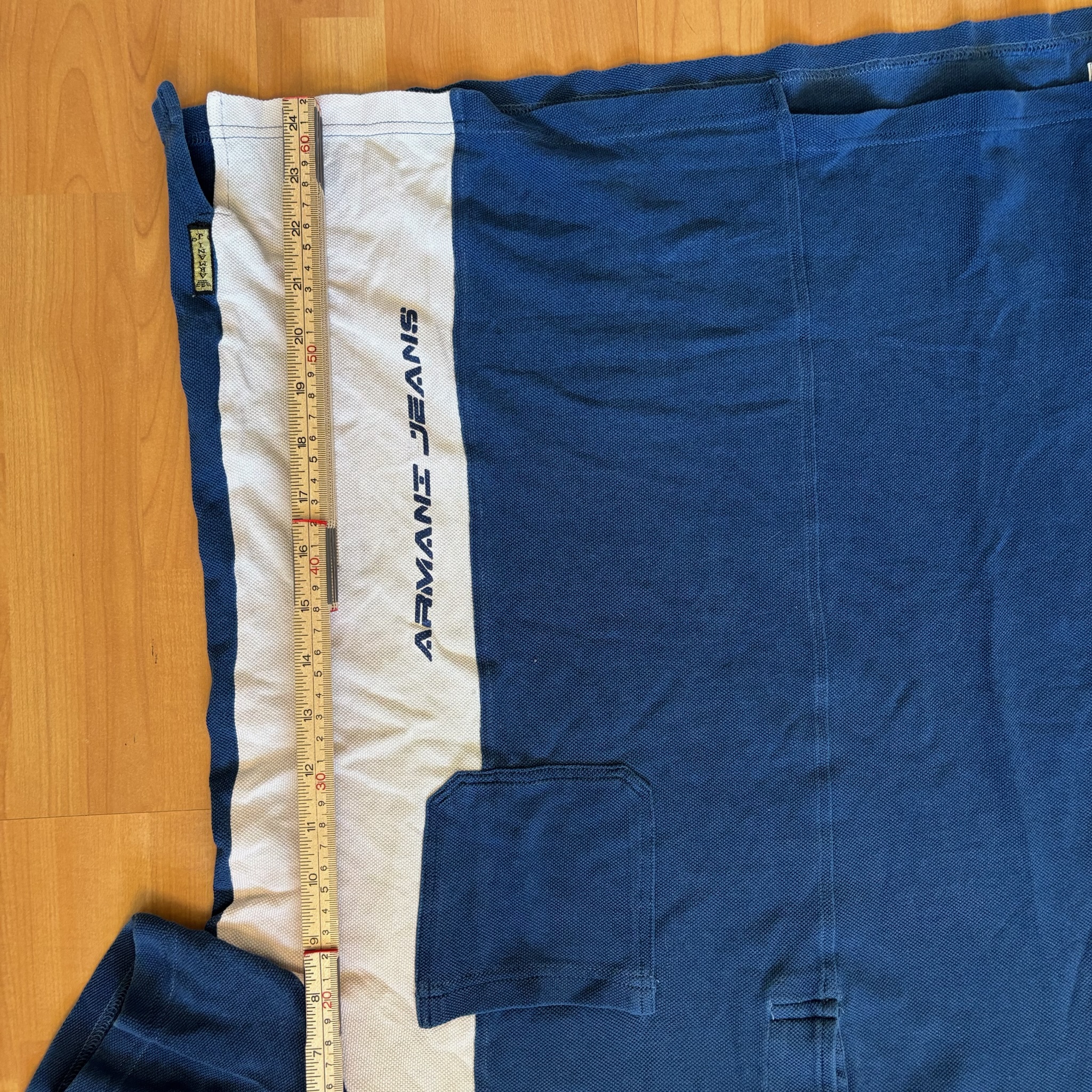 Armani Jeans Blue & White Polo Shirt Large Chest Pocket image 8