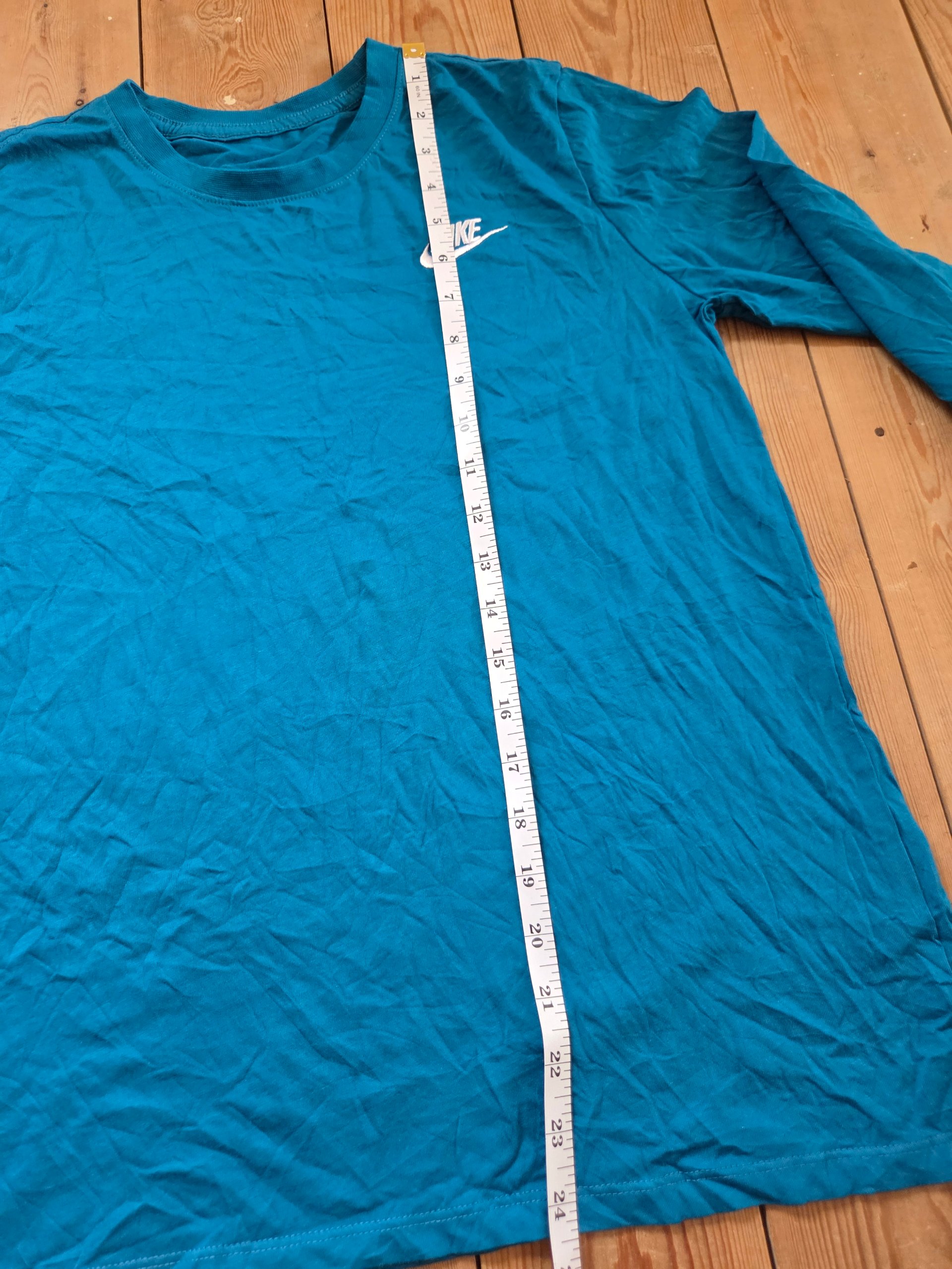 Nike Sportswear Club Women’s Teal Blue Long Sleeve T-Shirt Size S image 3